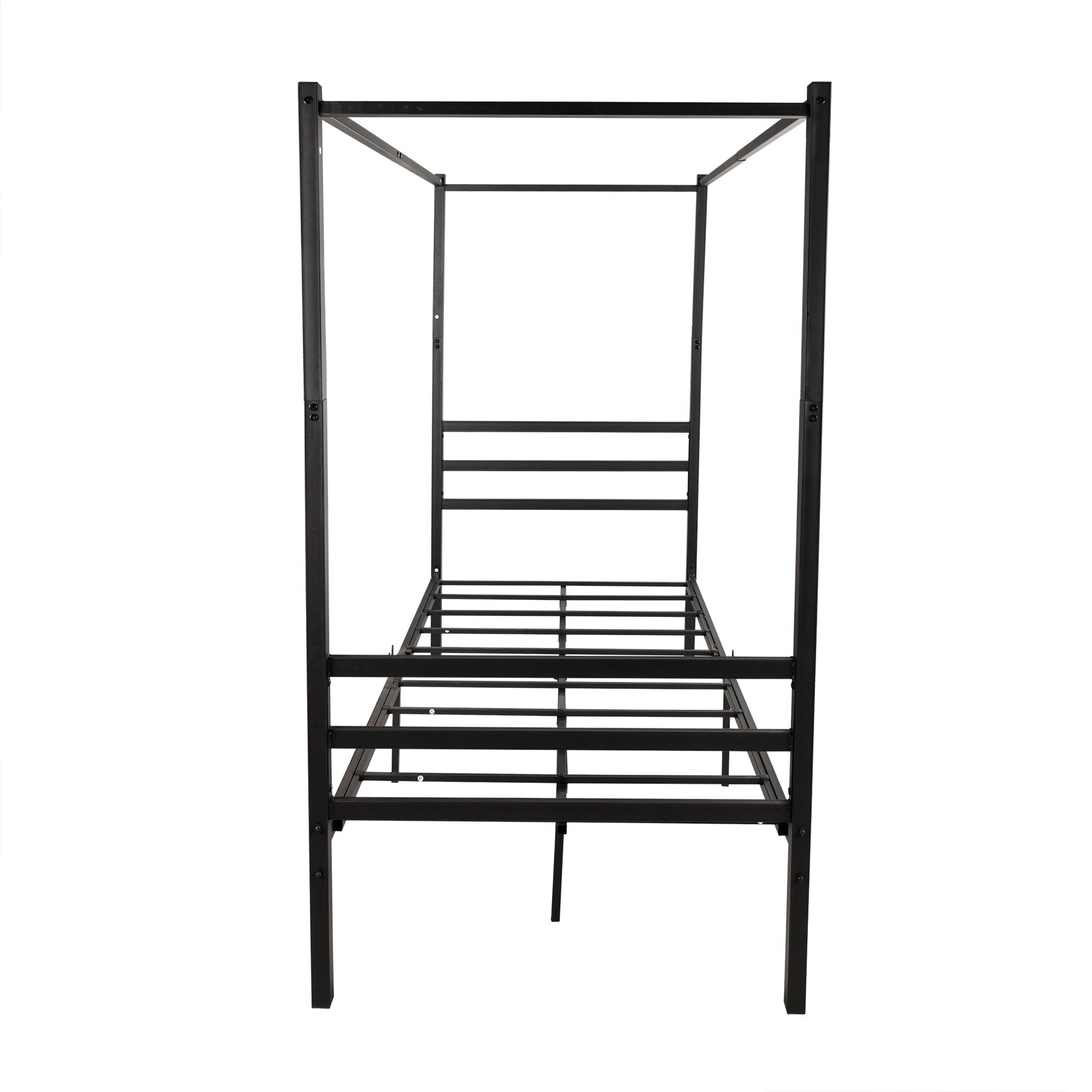 Queen/Full/Twin Metal Frame Canopy Platform Bed with Headboard