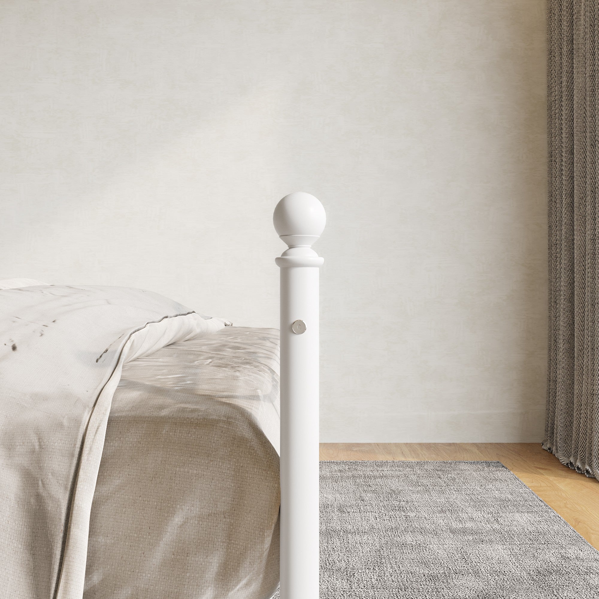 Queen/Full Metal Frame Platform Bed with Headboard and Footboard