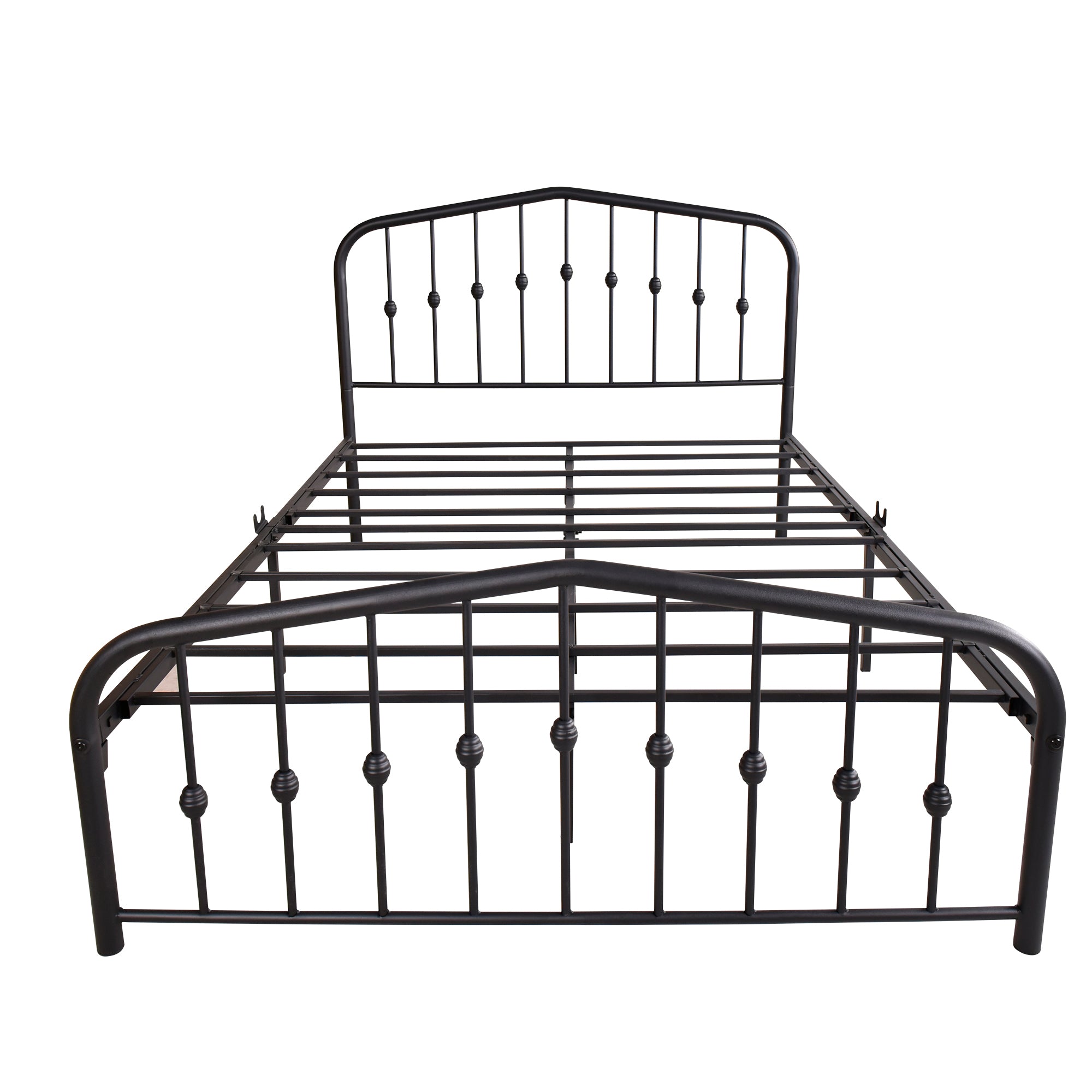 Queen/Full Metal Frame Platform Bed with Headboard and Footboard
