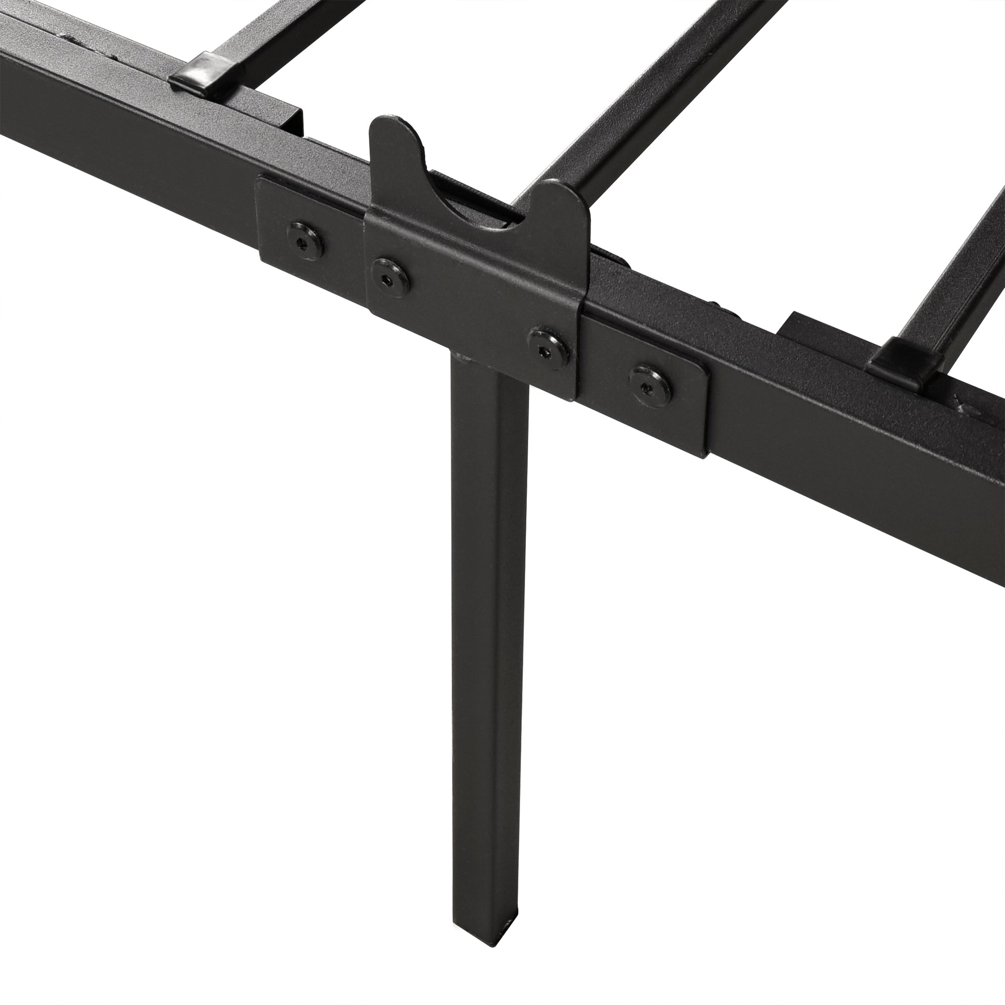 Queen/Full Metal Frame Platform Bed with Headboard and Footboard