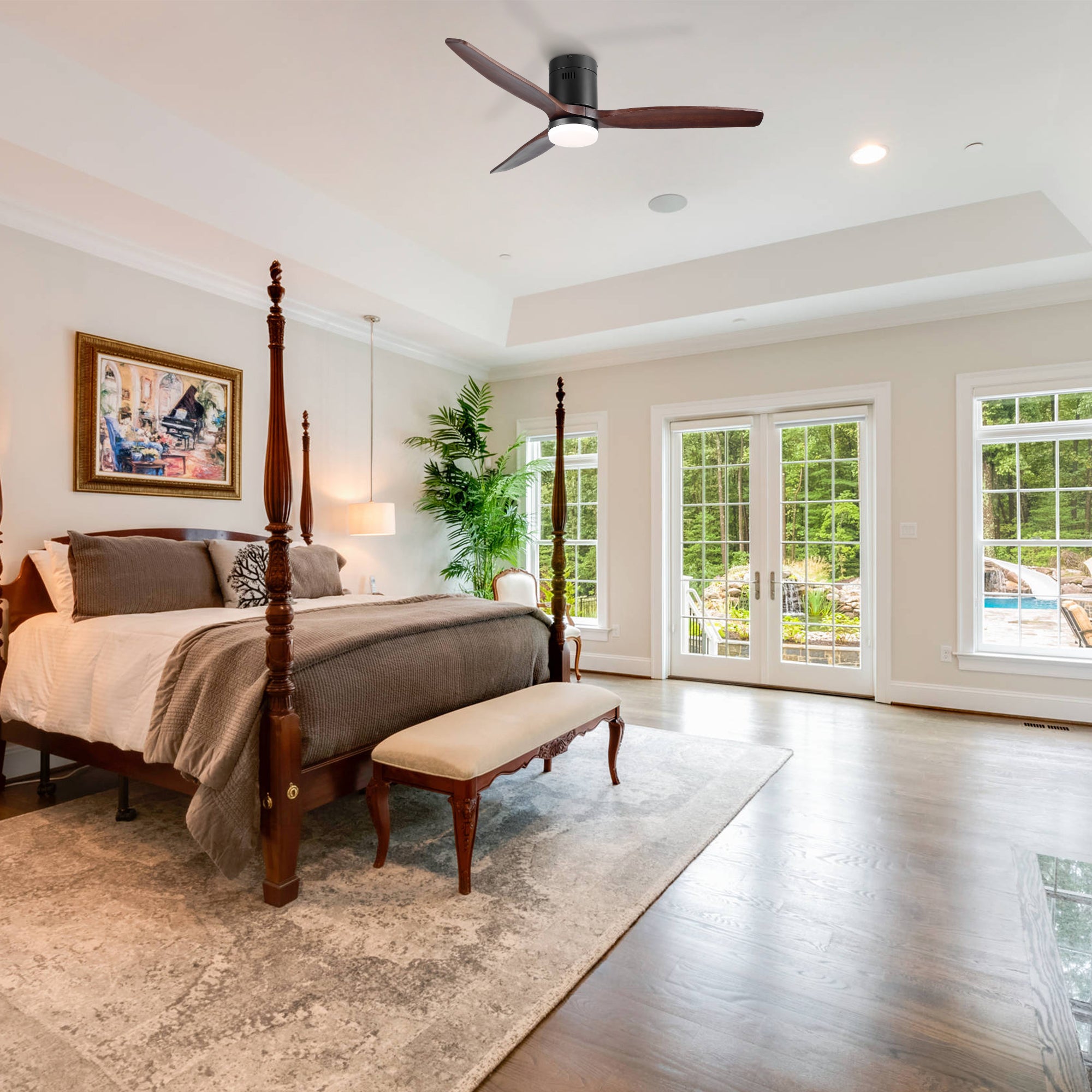 52" Ceiling Fan Light with Remote Control