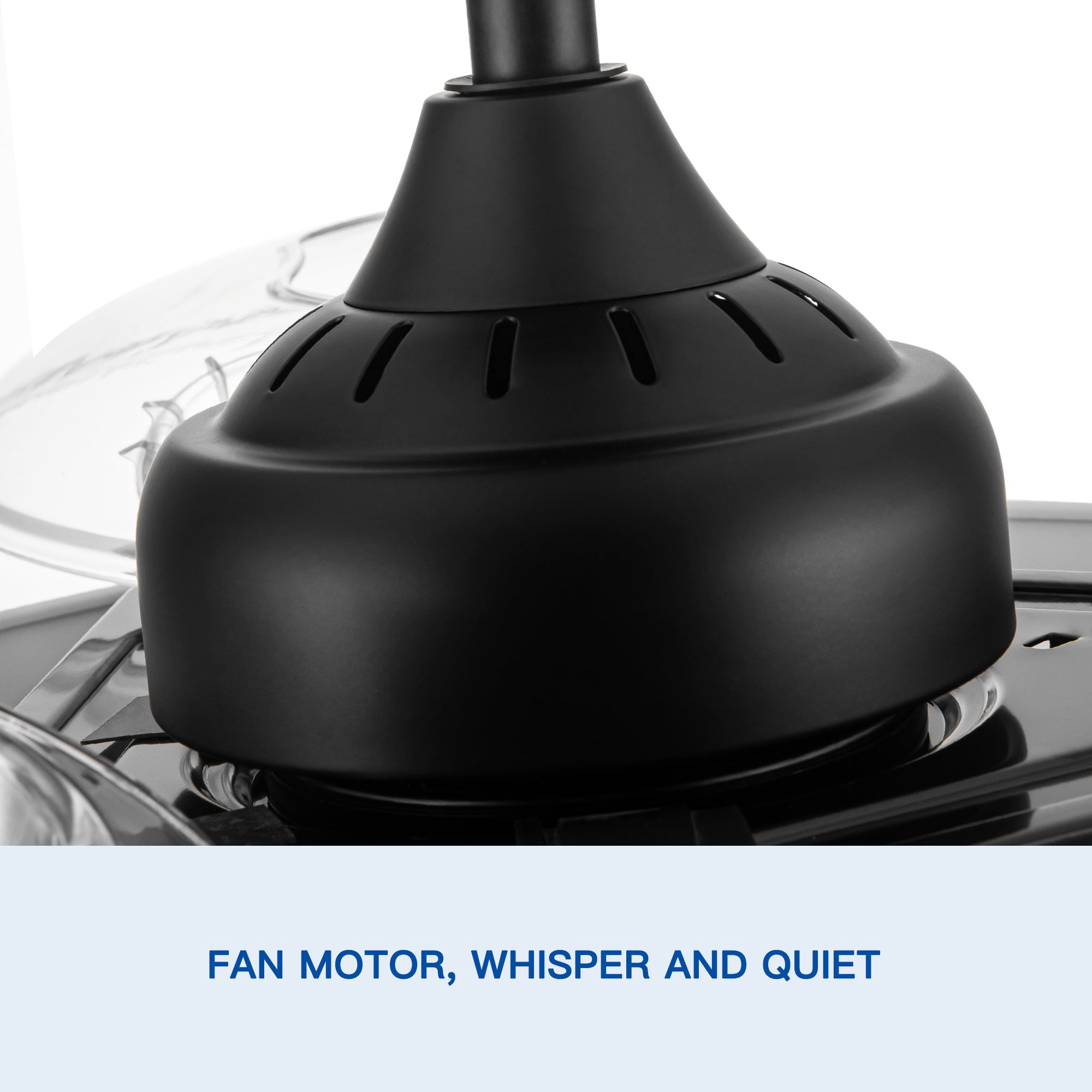 42" Black Frame Retractable Ceiling Fan Light with Remote Control