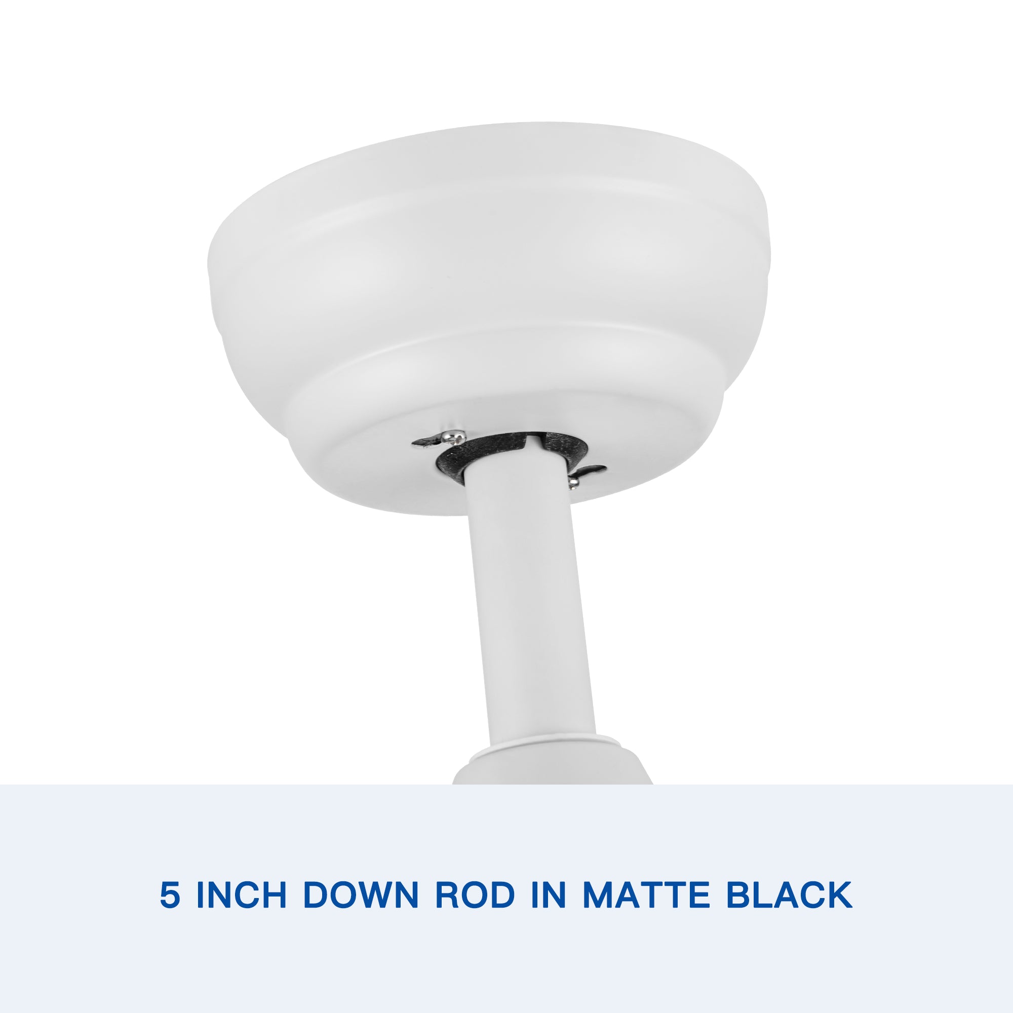 42" White Frame Retractable Ceiling Fan Light with Remote Control