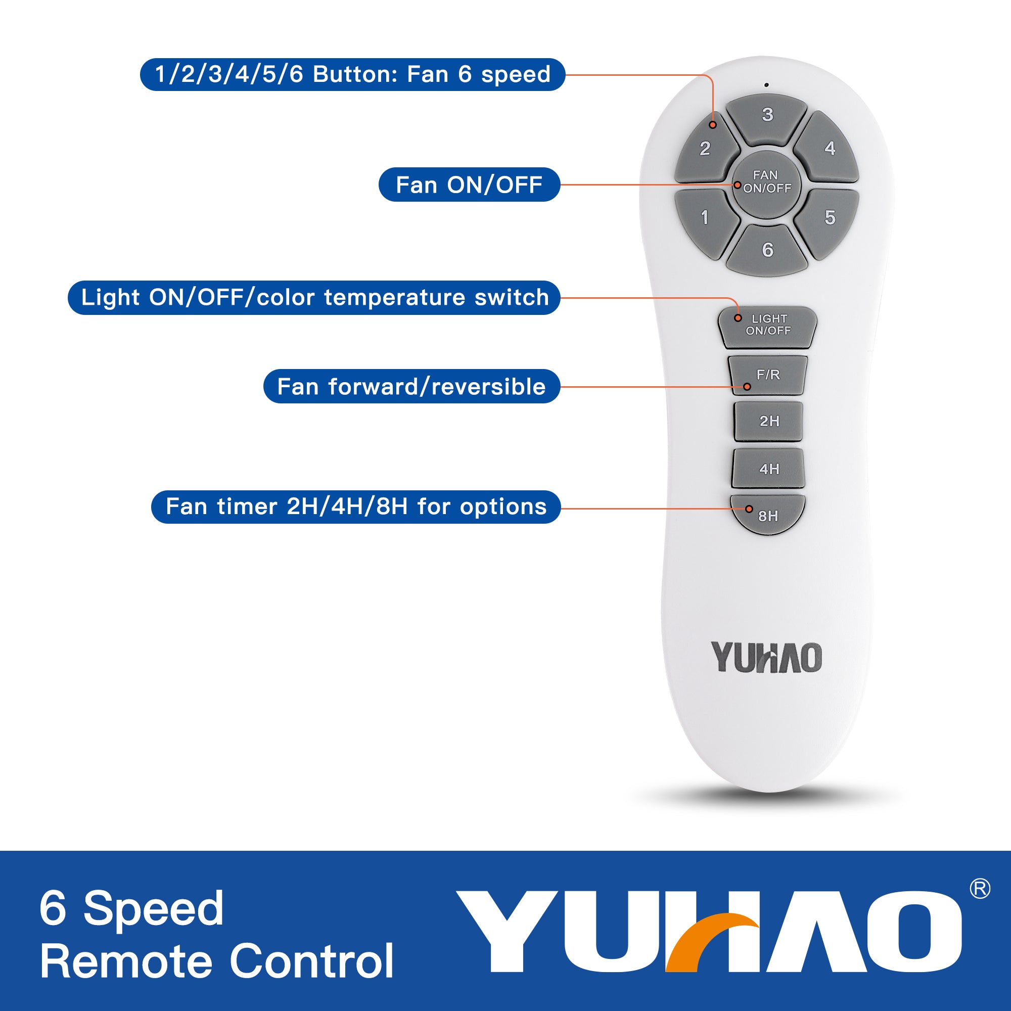 42" Retractable Ceiling Fan Light with Remote Control