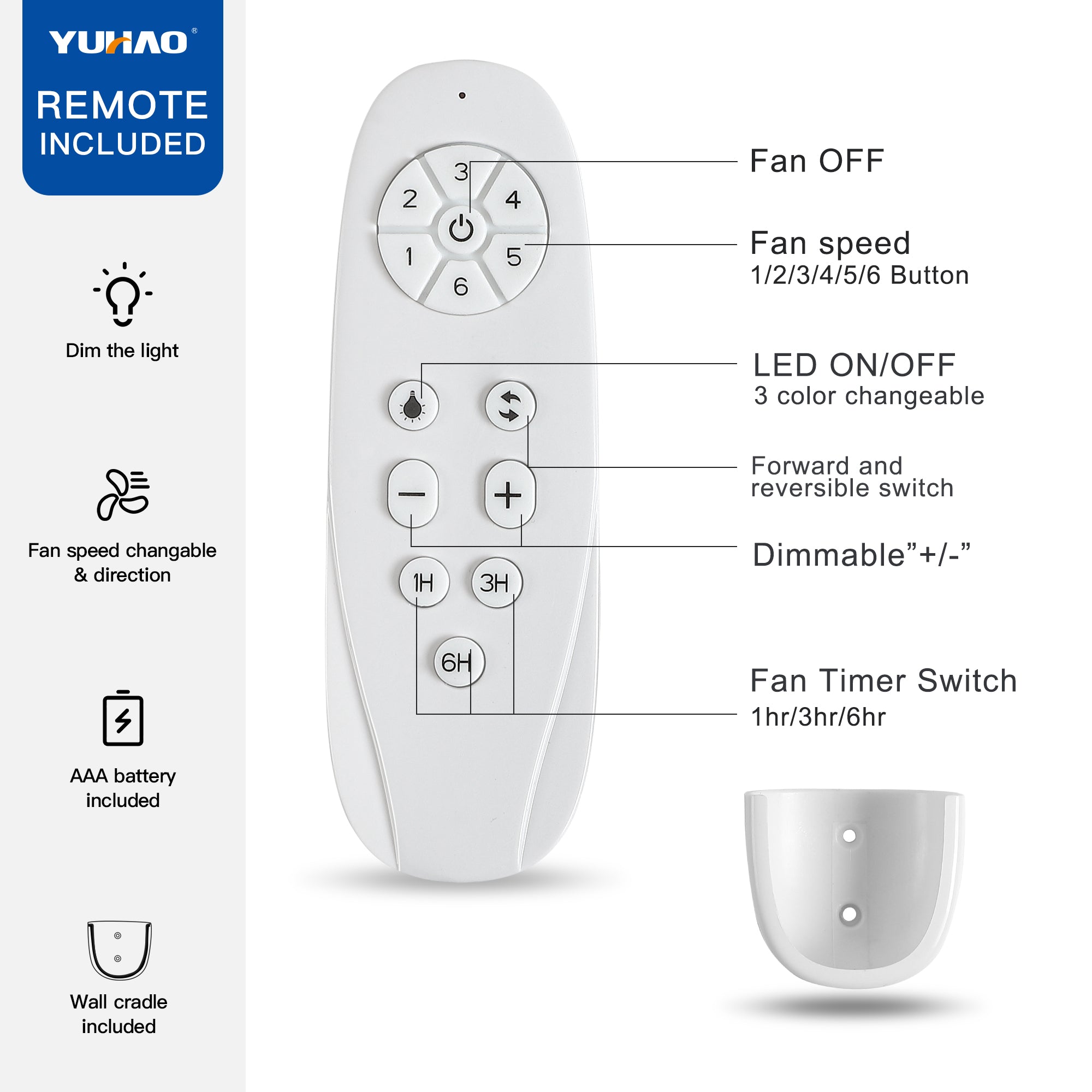 52" Ceiling Fan Light with Remote Control