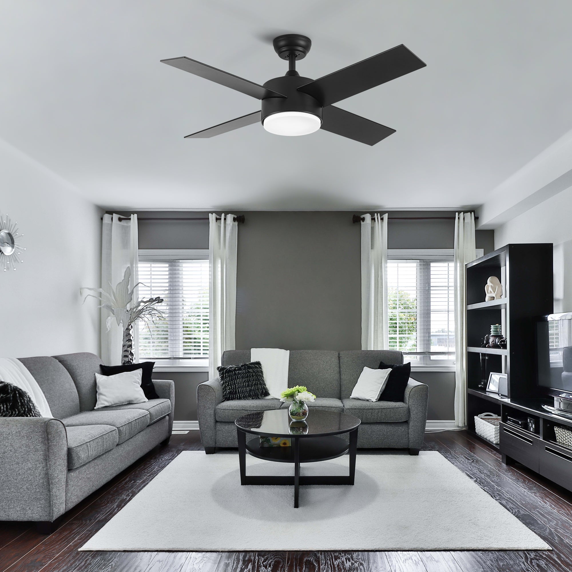 44" Ceiling Fan Light with Remote Control