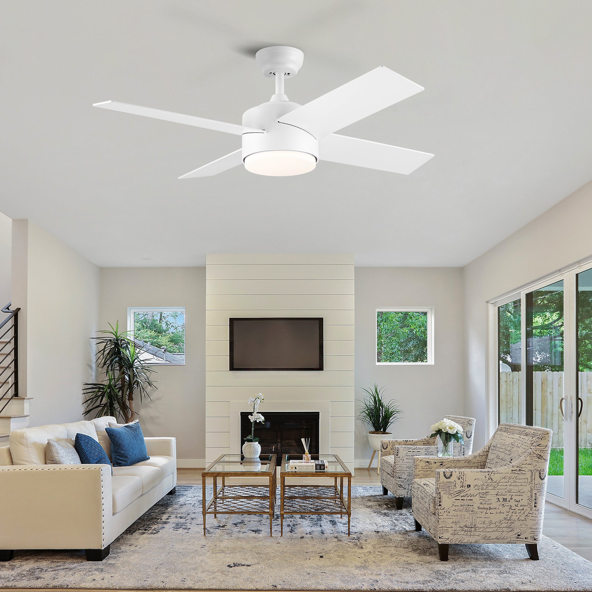 44" Ceiling Fan Light with Remote Control