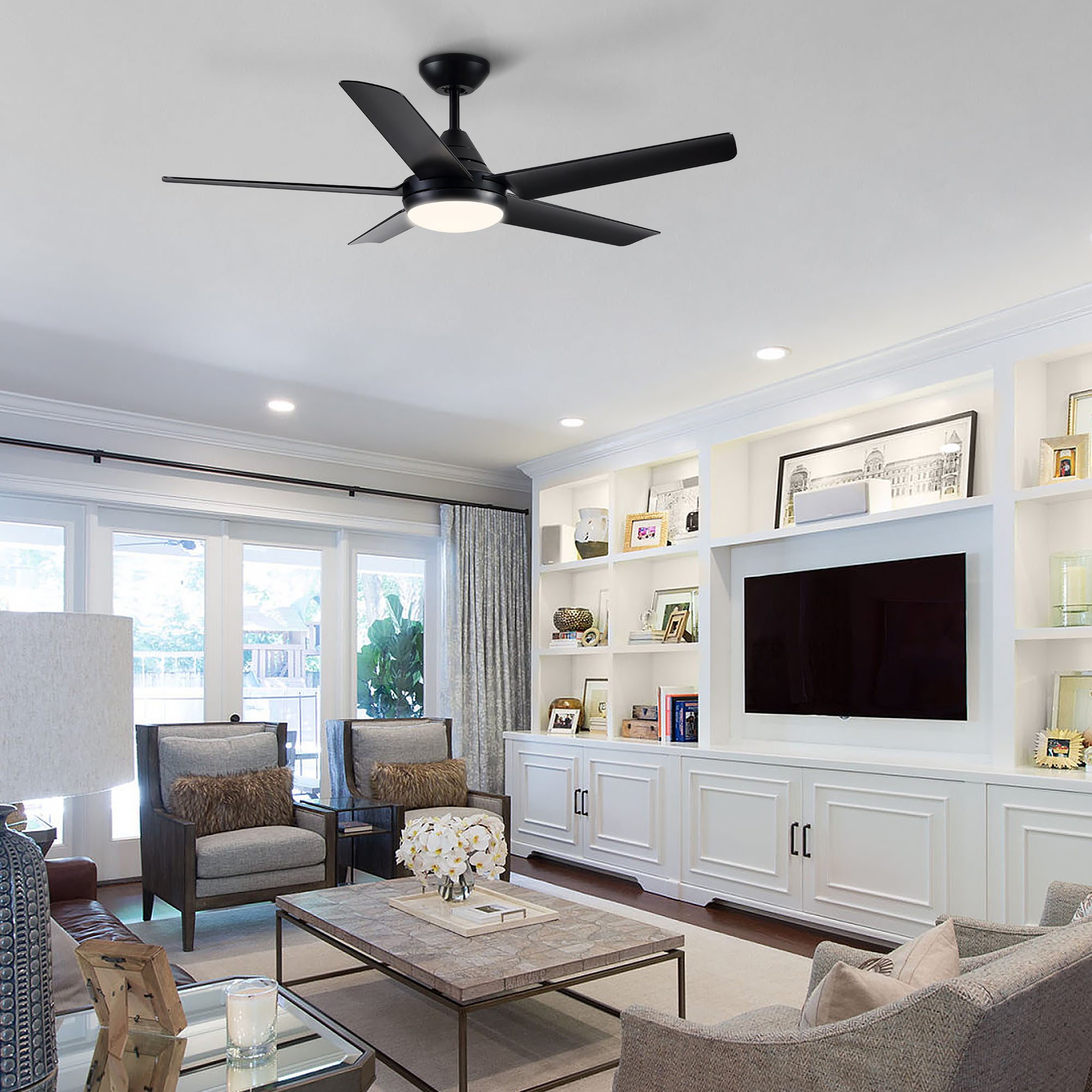 48" Ceiling Fan Light with Remote Control