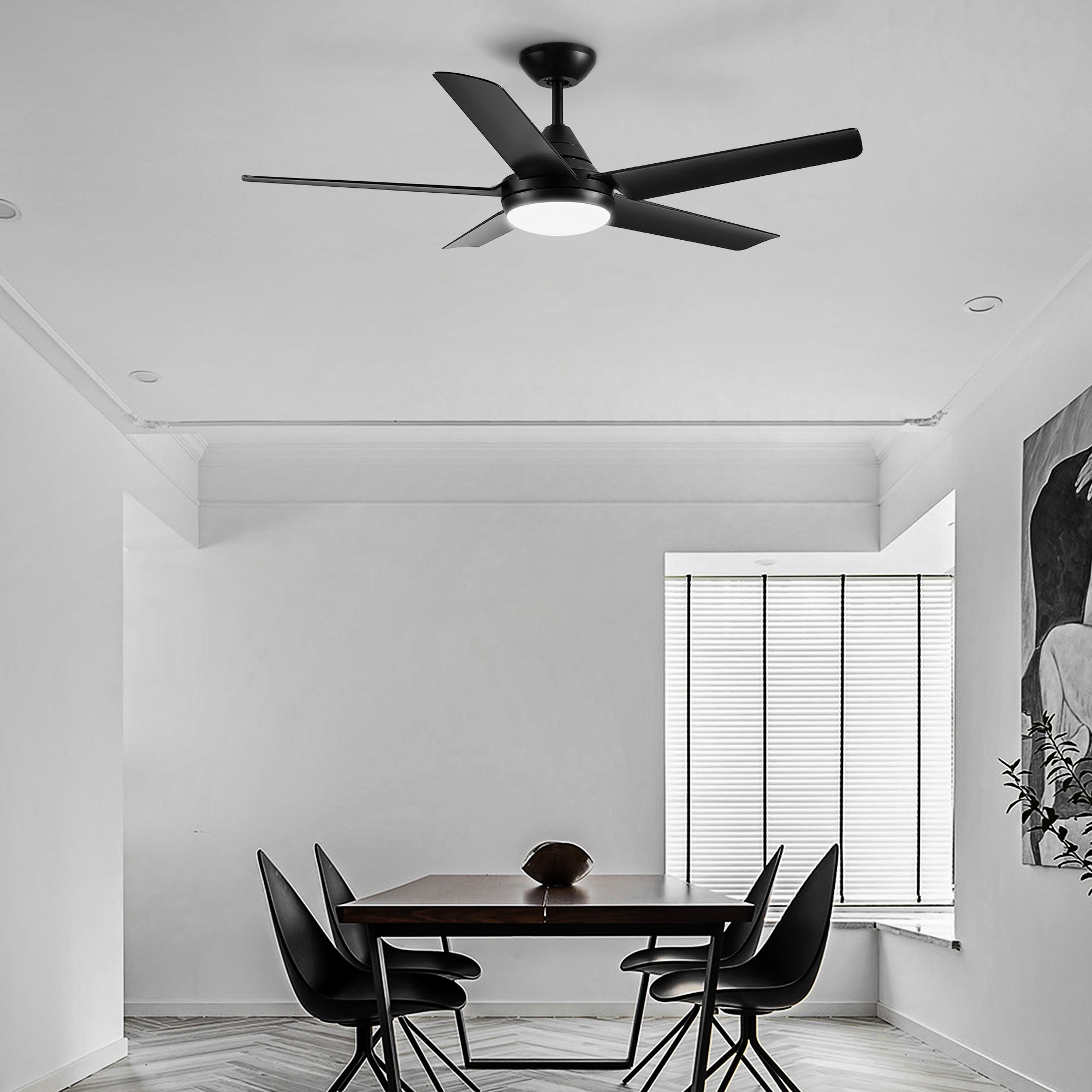 48" Ceiling Fan Light with Remote Control