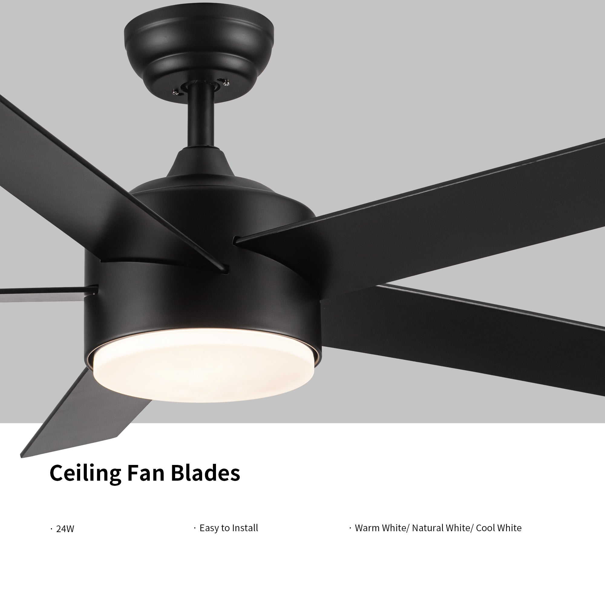 52" Ceiling Fan Light with Remote Control