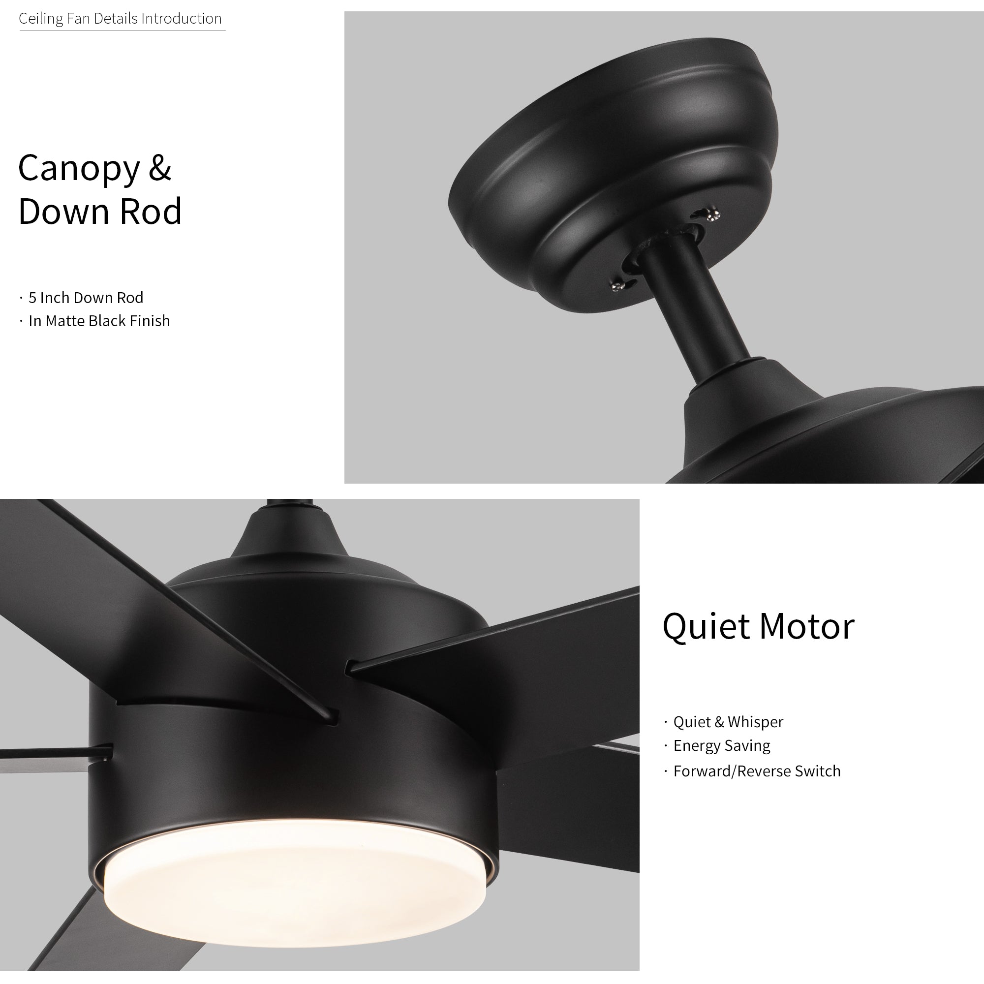 52" Ceiling Fan Light with Remote Control