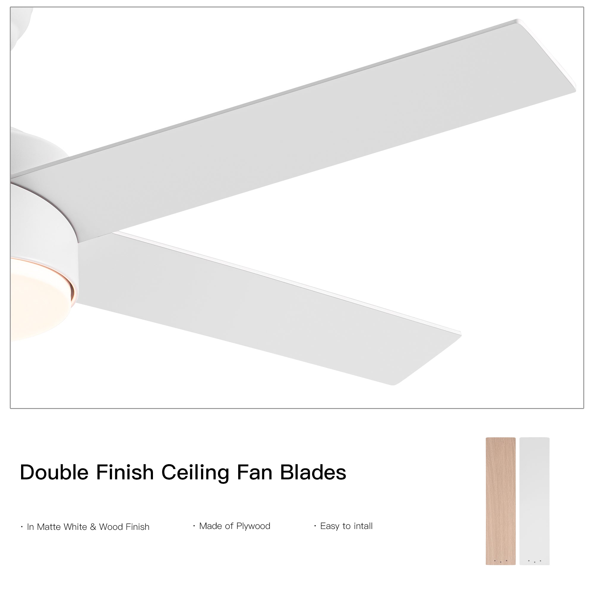 52" Ceiling Fan Light with Remote Control
