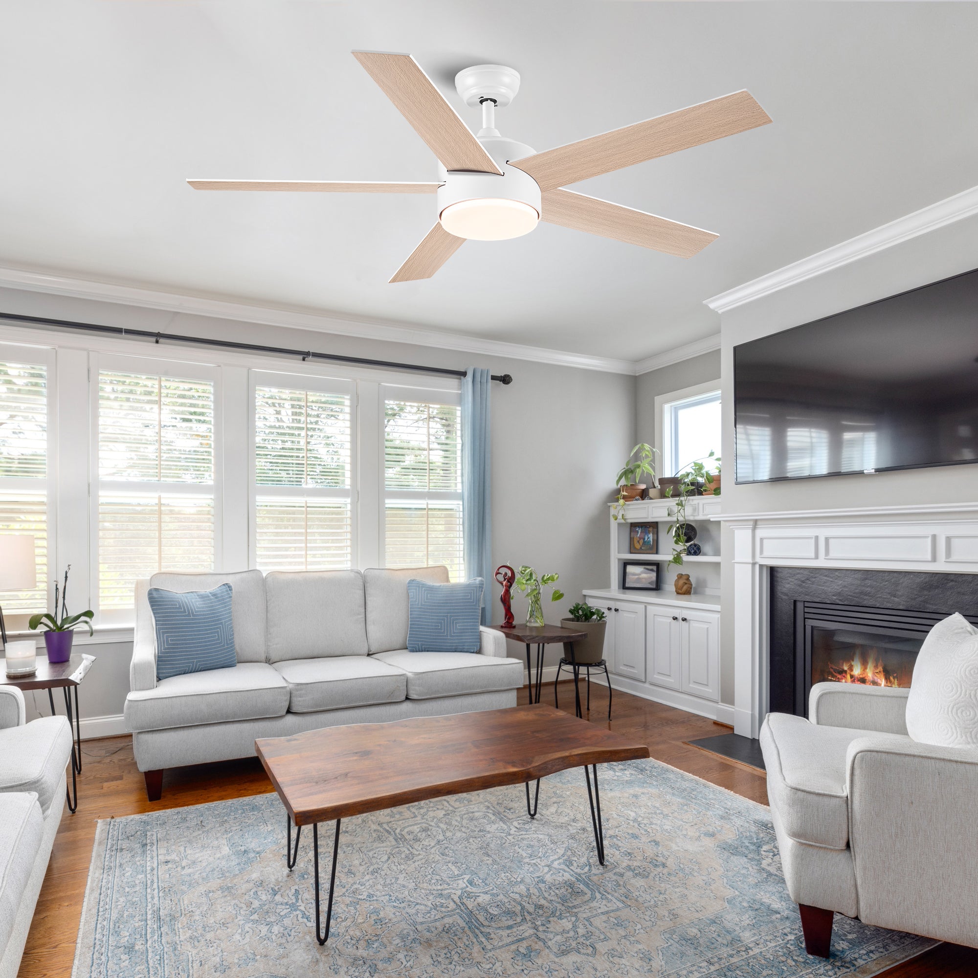 52" Ceiling Fan Light with Remote Control
