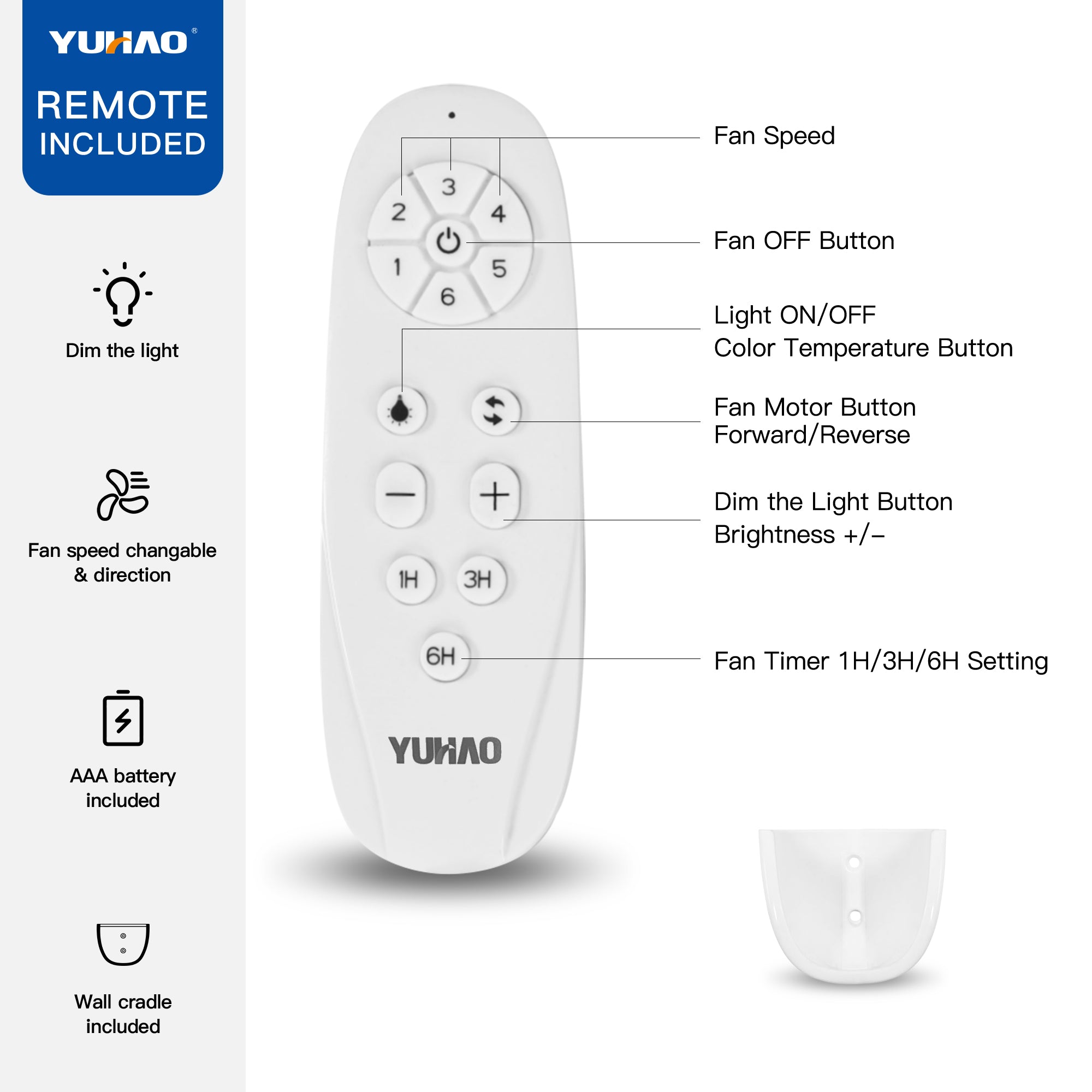42" Ceiling Fan Light with Remote Control