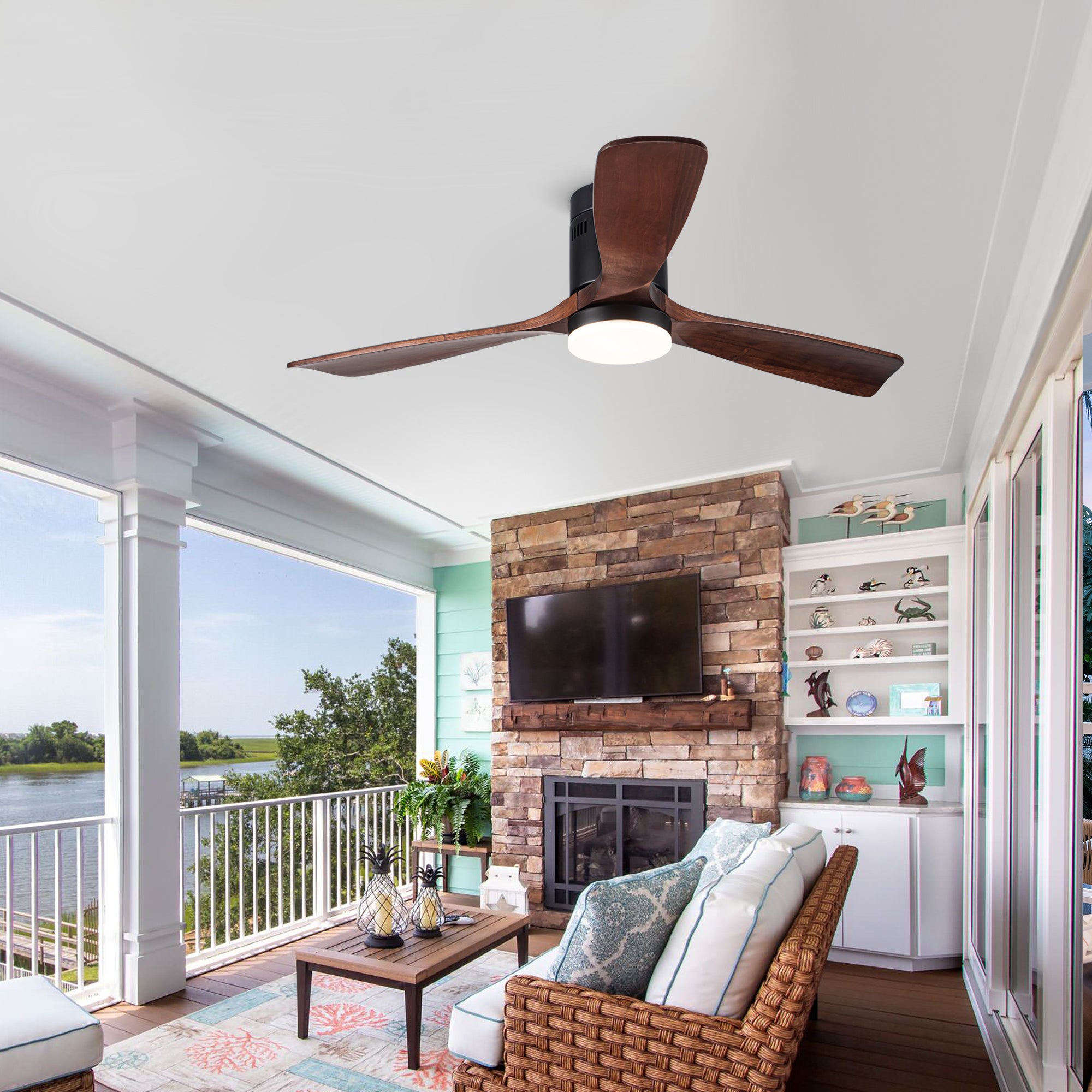 52" Ceiling Fan Light with Remote Control