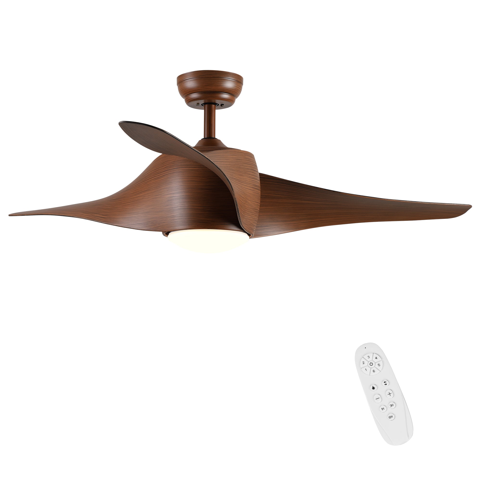 52" Ceiling Fan Light with Wood Grain Blade