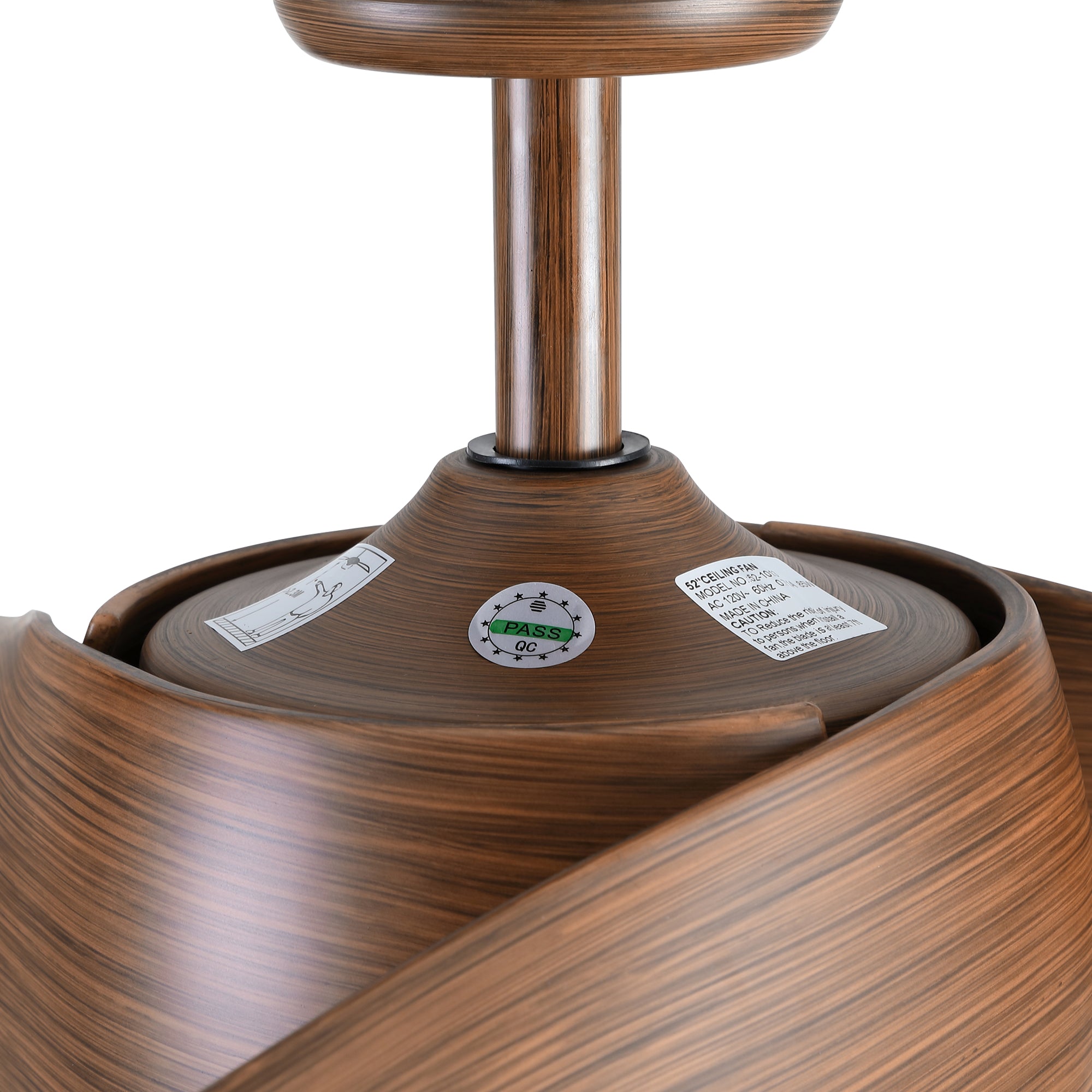 52" Ceiling Fan Light with Wood Grain Blade