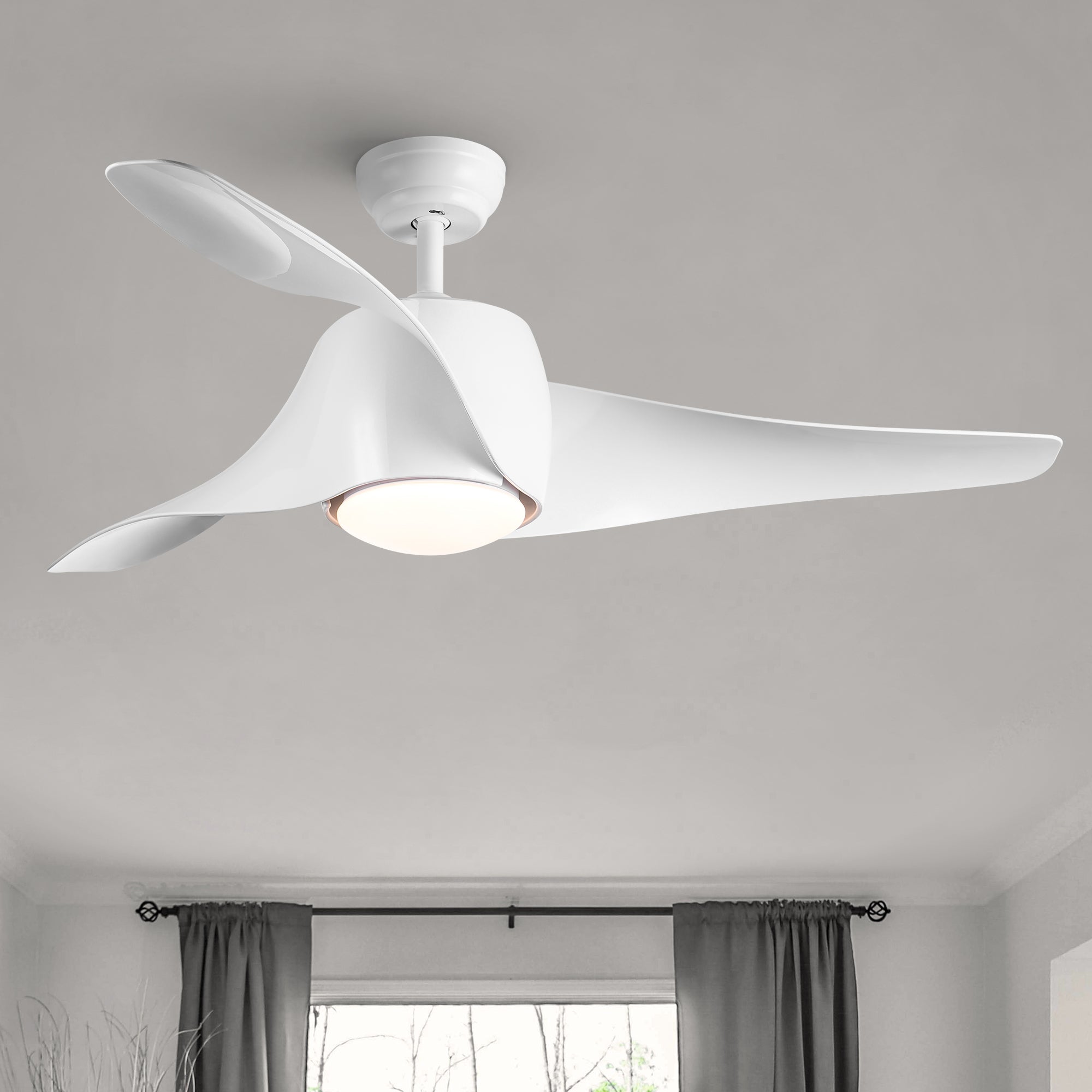 52" Ceiling Fan Light with Wood Grain Blade