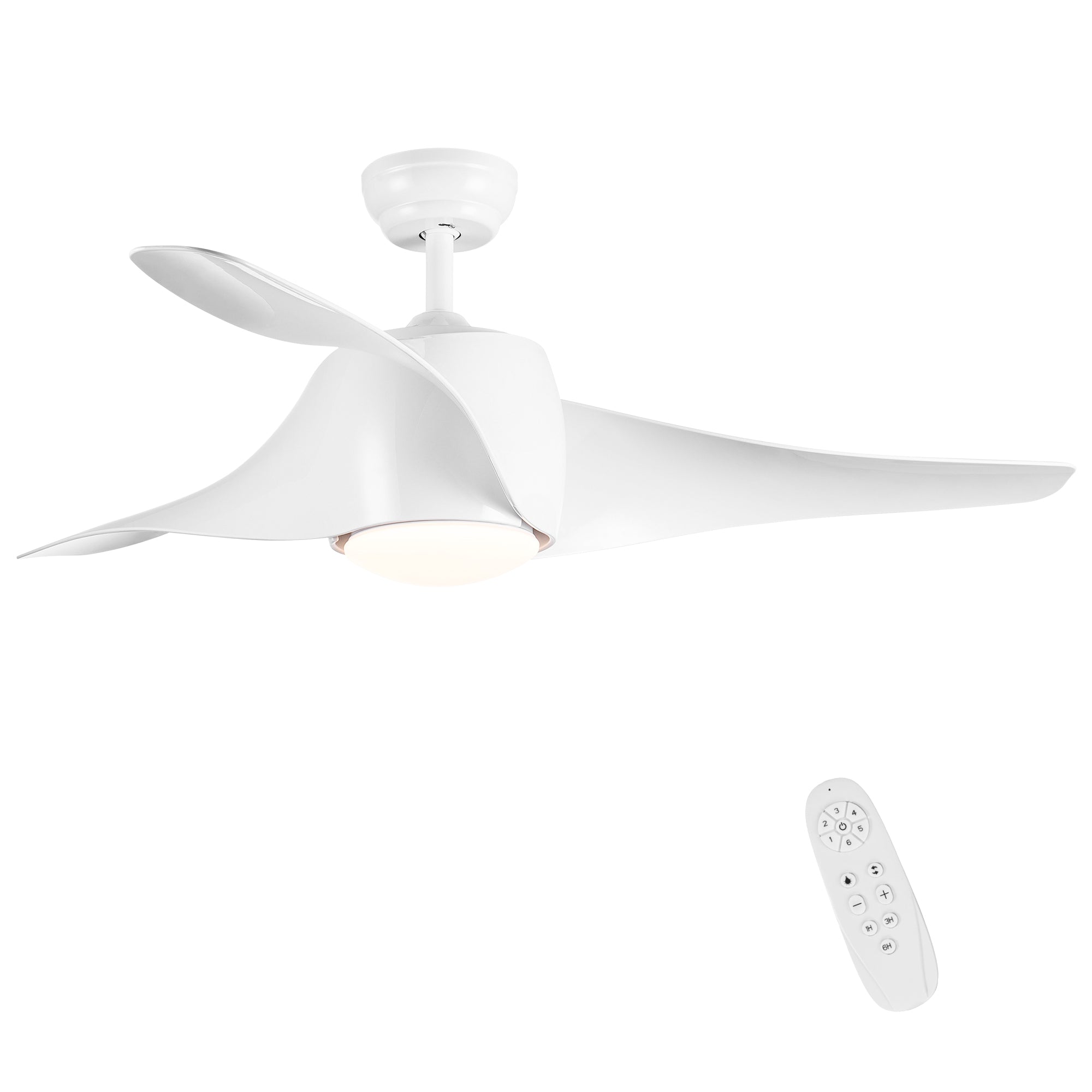 52" Ceiling Fan Light with Wood Grain Blade