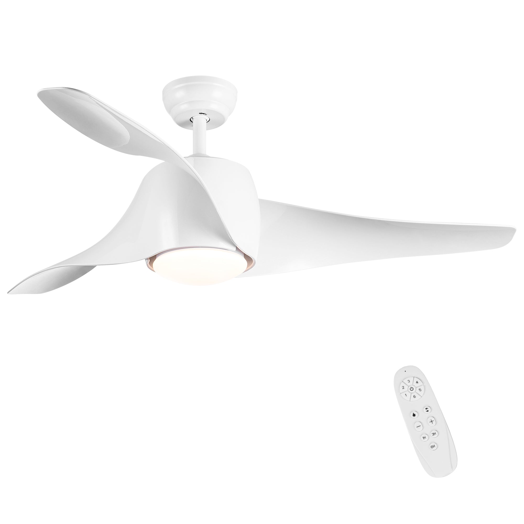 52" Ceiling Fan Light with Wood Grain Blade