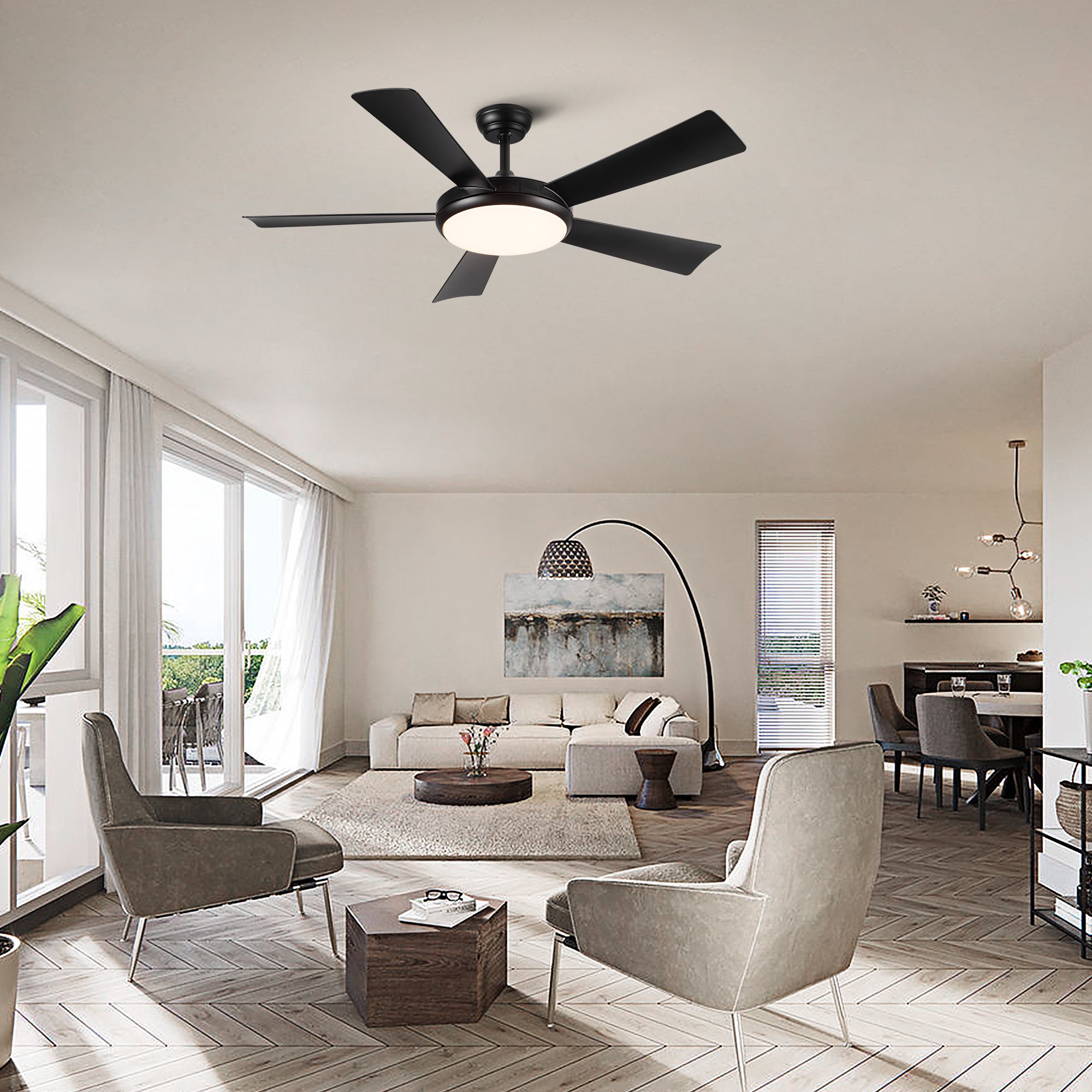 52" Ceiling Fan Light with Remote Control