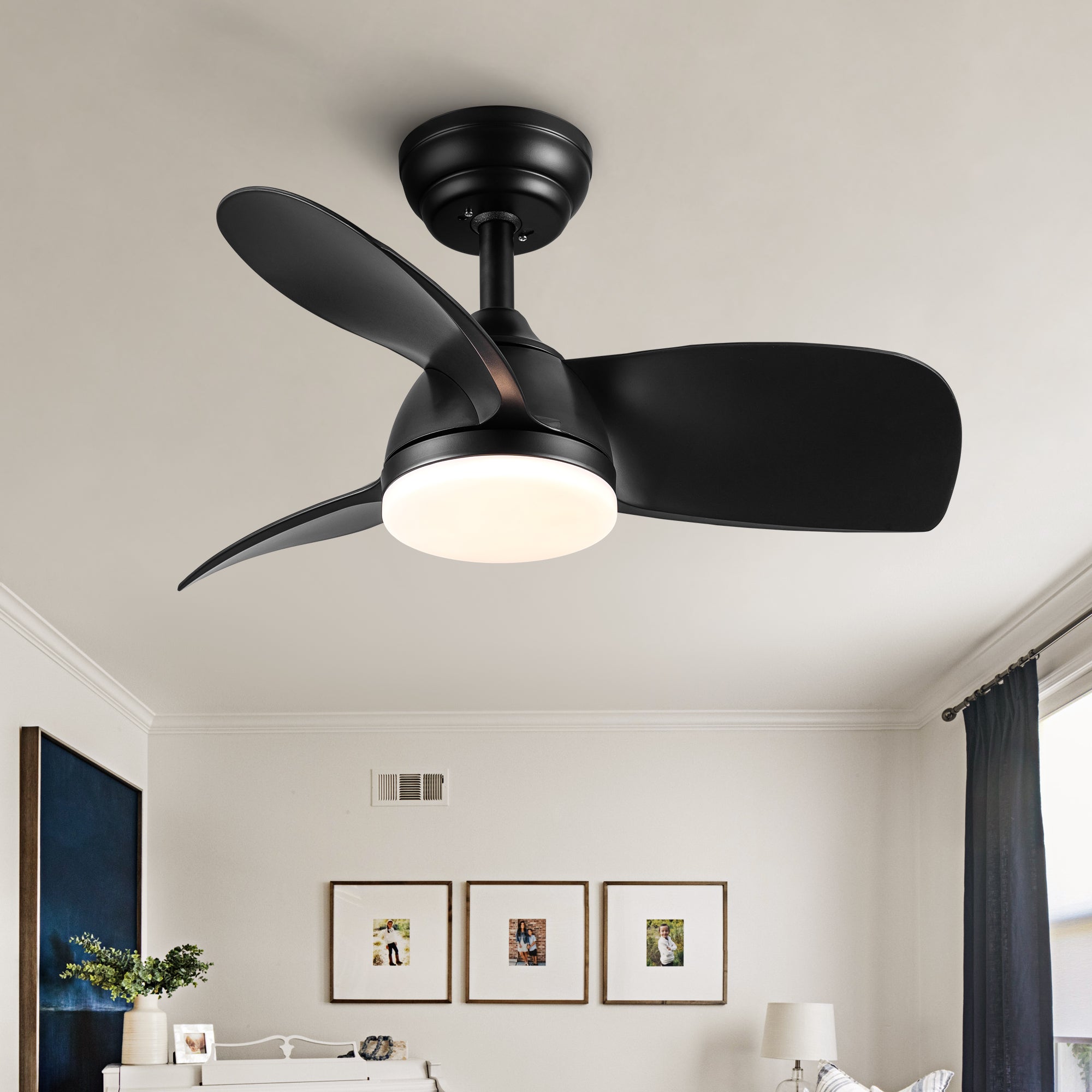 28" Ceiling Fan Light with Remote Control