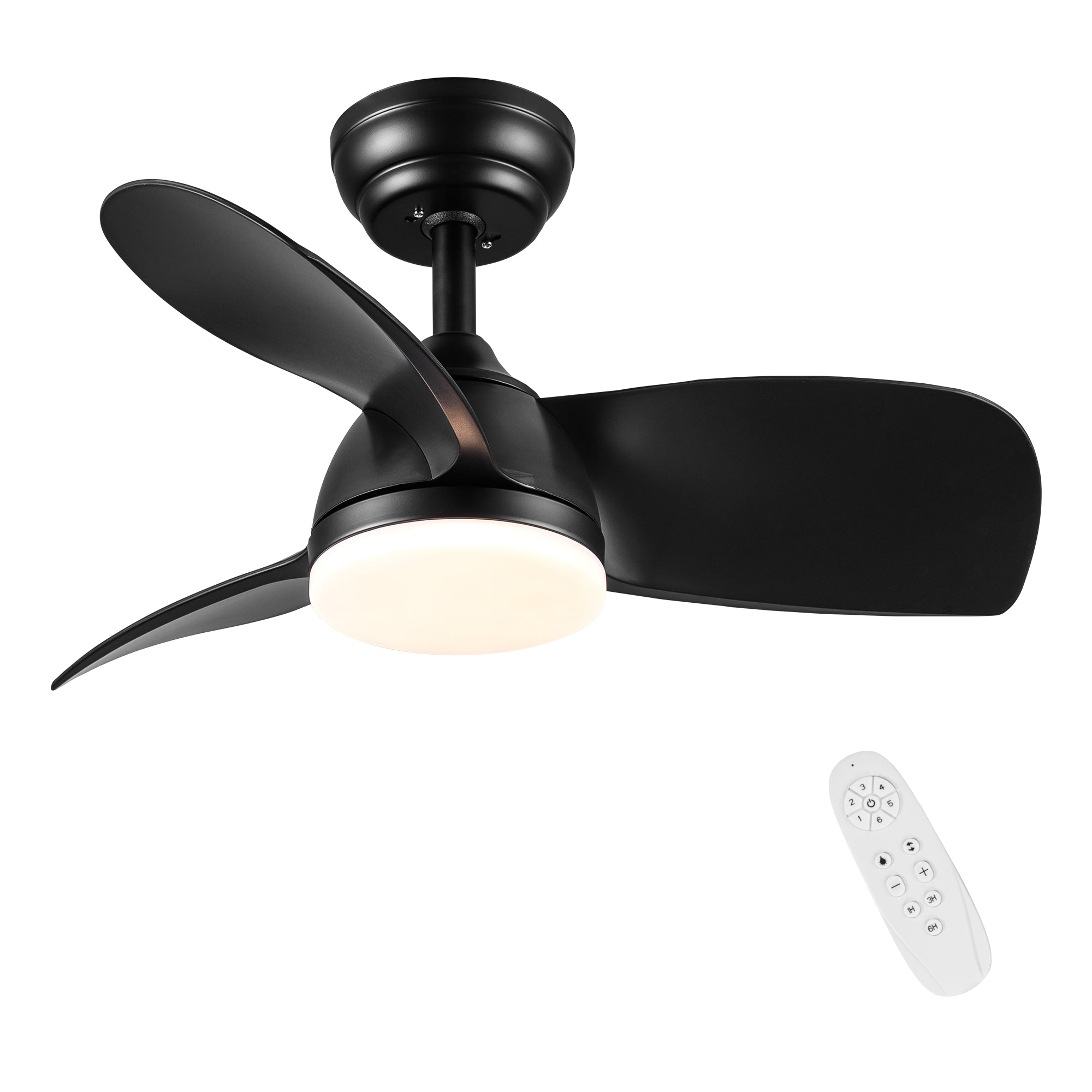 28" Ceiling Fan Light with Remote Control