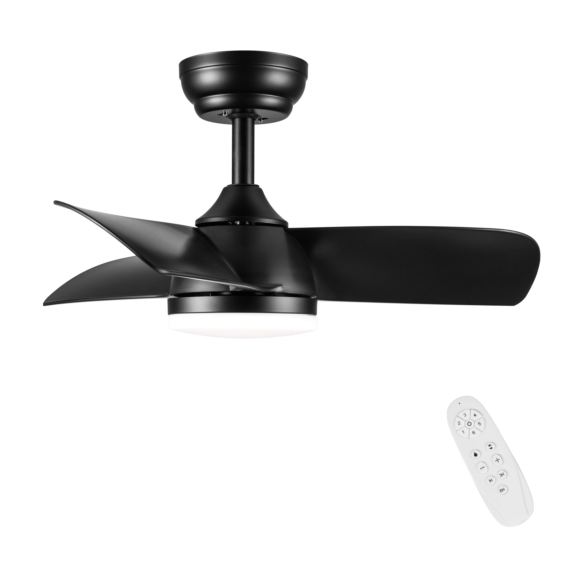 28" Ceiling Fan Light with Remote Control