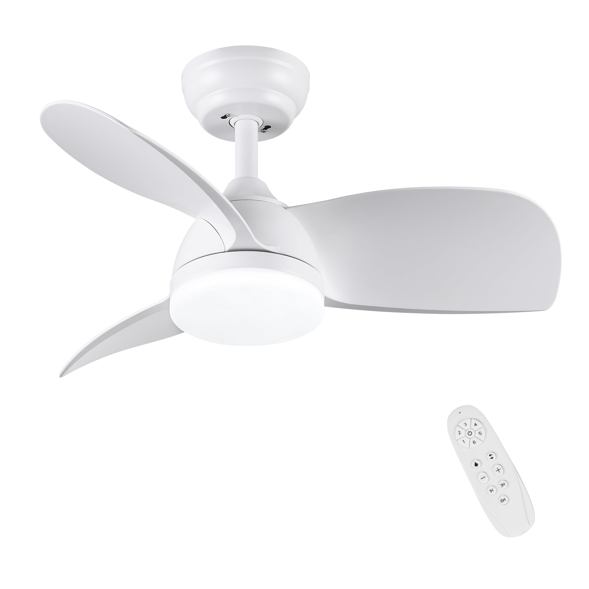 28" Ceiling Fan Light with Remote Control