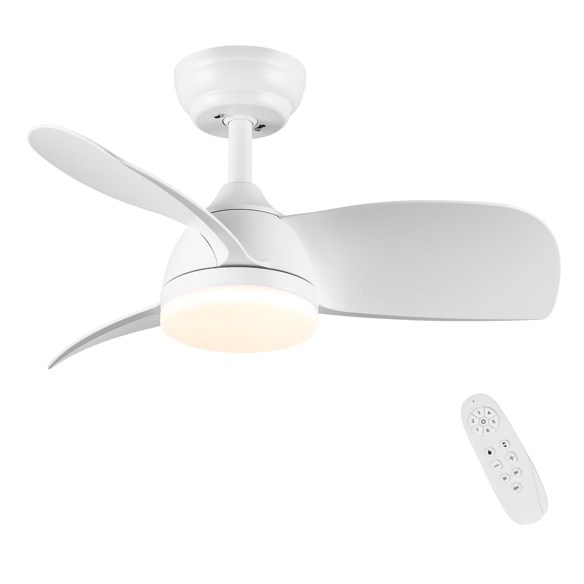 28" Ceiling Fan Light with Remote Control