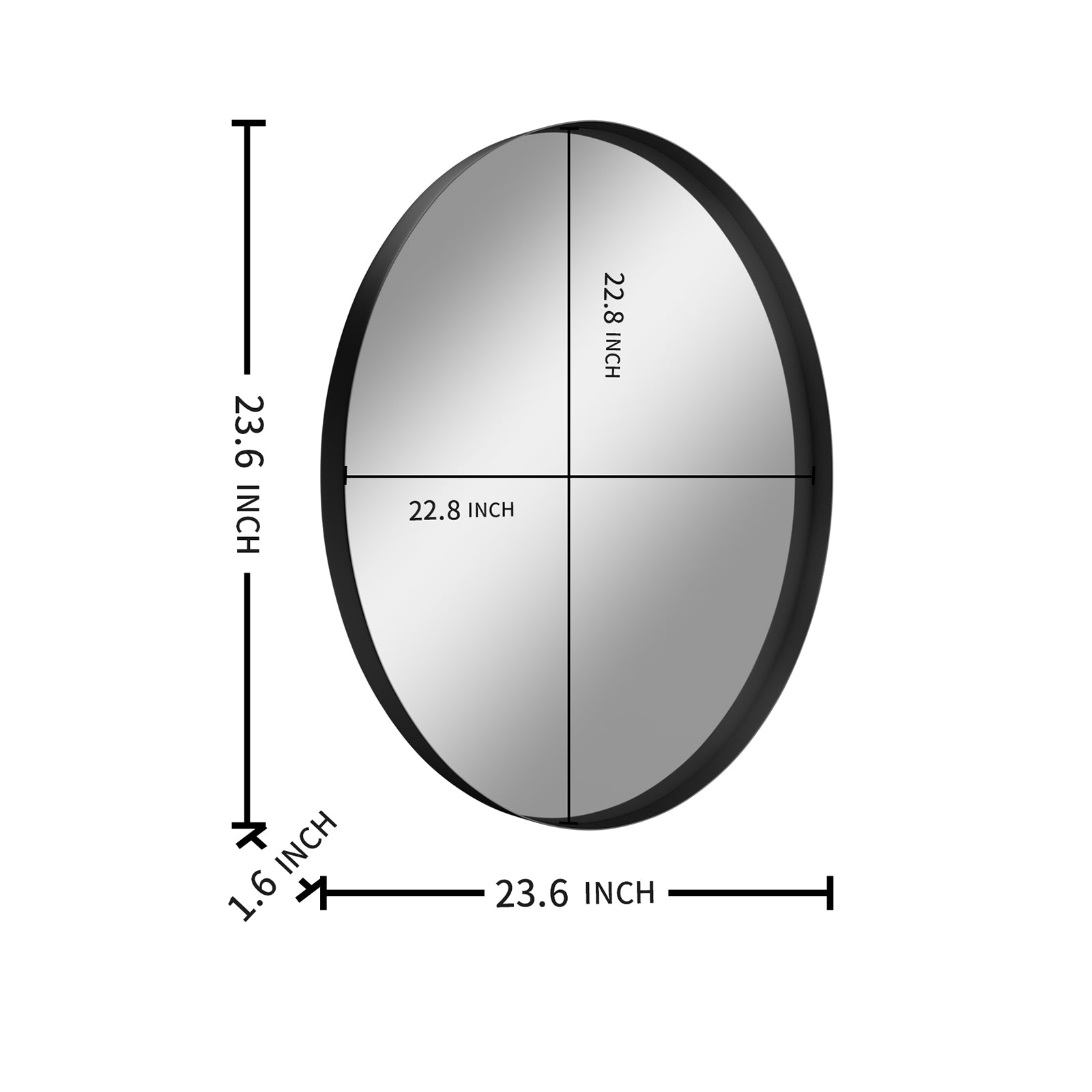 Round Framed Wall Mounted Bathroom Vanity Mirror
