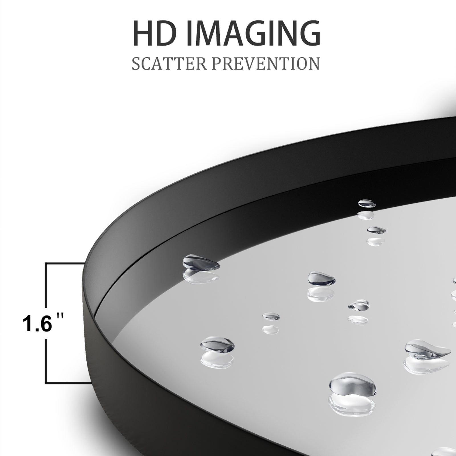 Round Framed Wall Mounted Bathroom Vanity Mirror