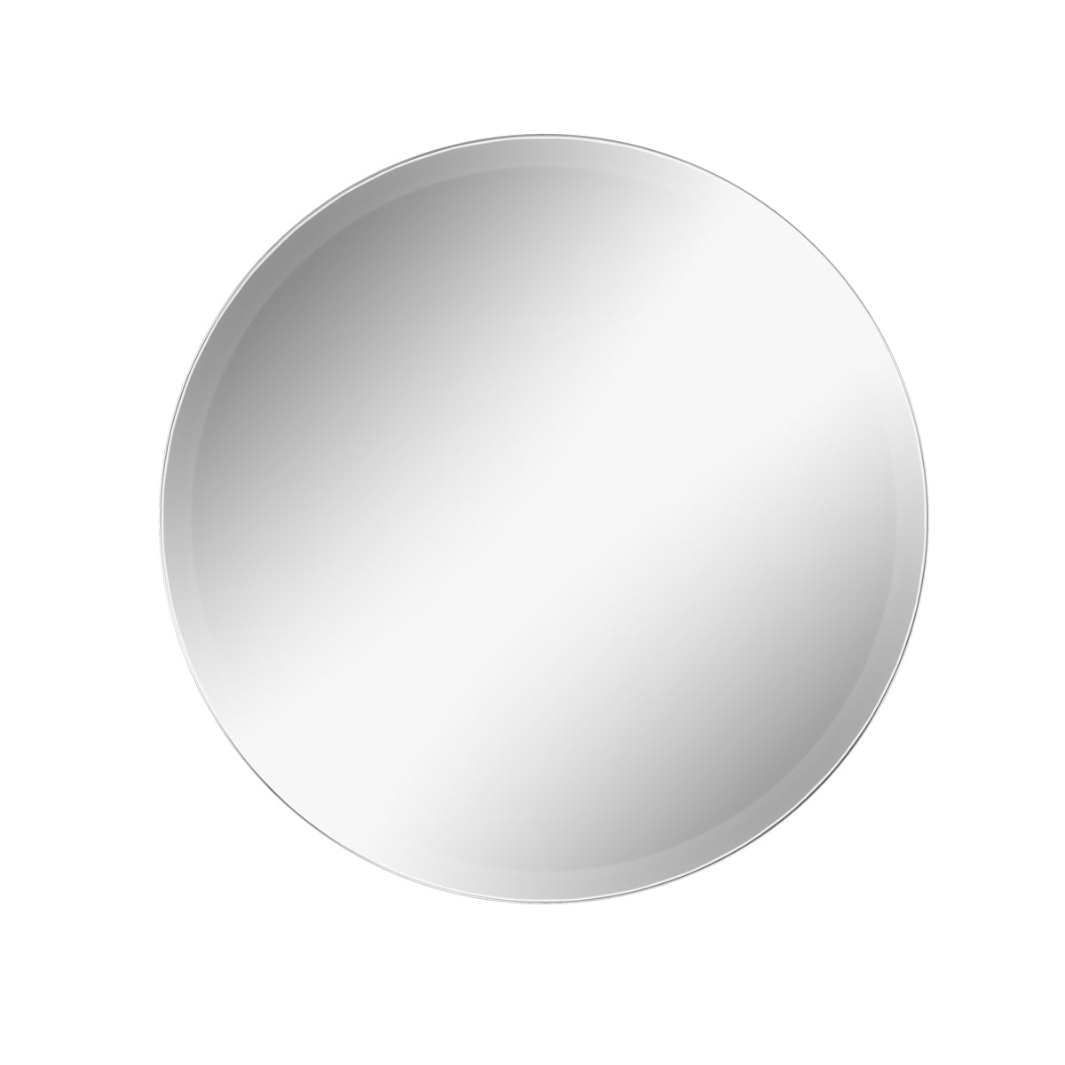 Round Frameless Wall Mounted Bathroom Vanity Mirror in Sliver