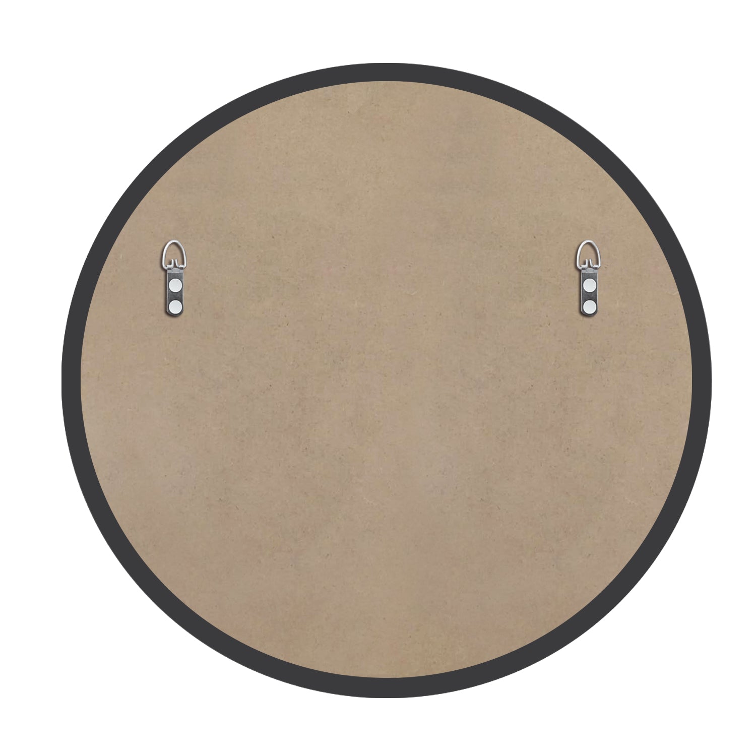Round Frameless Wall Mounted Bathroom Vanity Mirror in Sliver