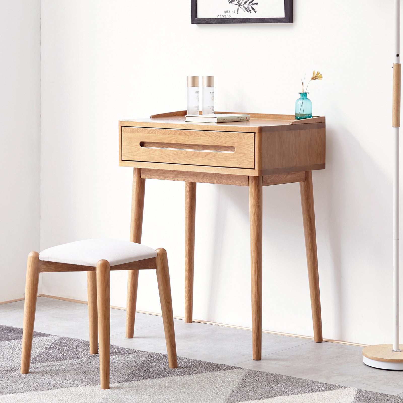 24 inches Solid Wood Table Desk with Storage Drawer