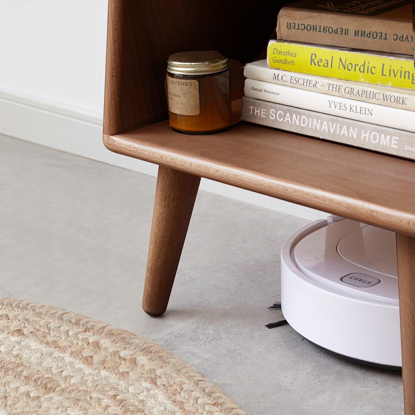 Solid Wood Nightstands with Shelf for Bedroom