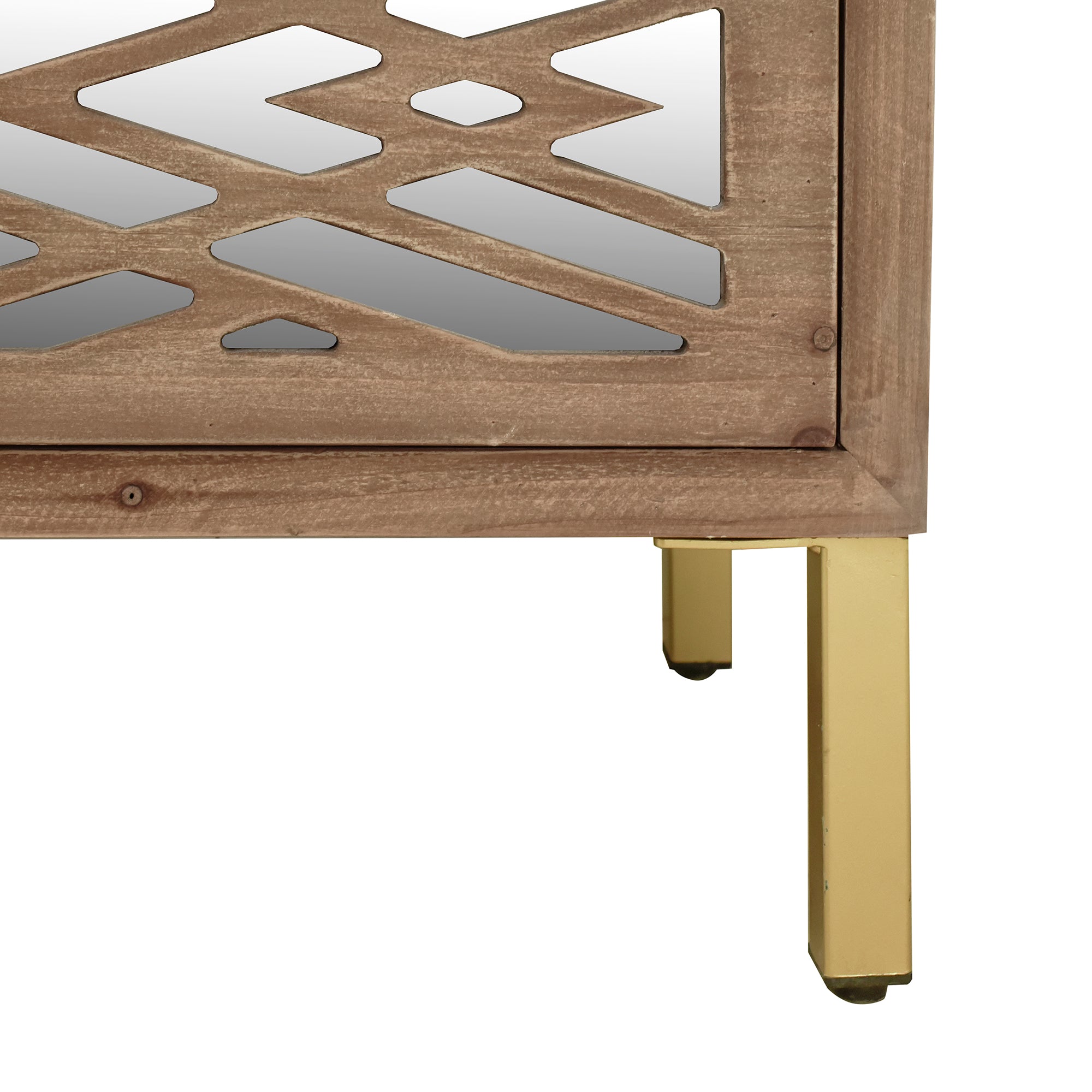 28" Tall Wood 3-drawer Accent Cabinet in Natural