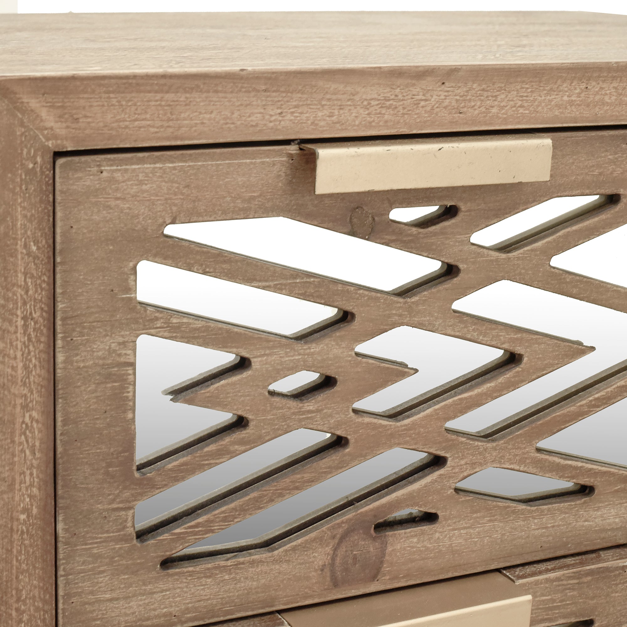 28" Tall Wood 3-drawer Accent Cabinet in Natural