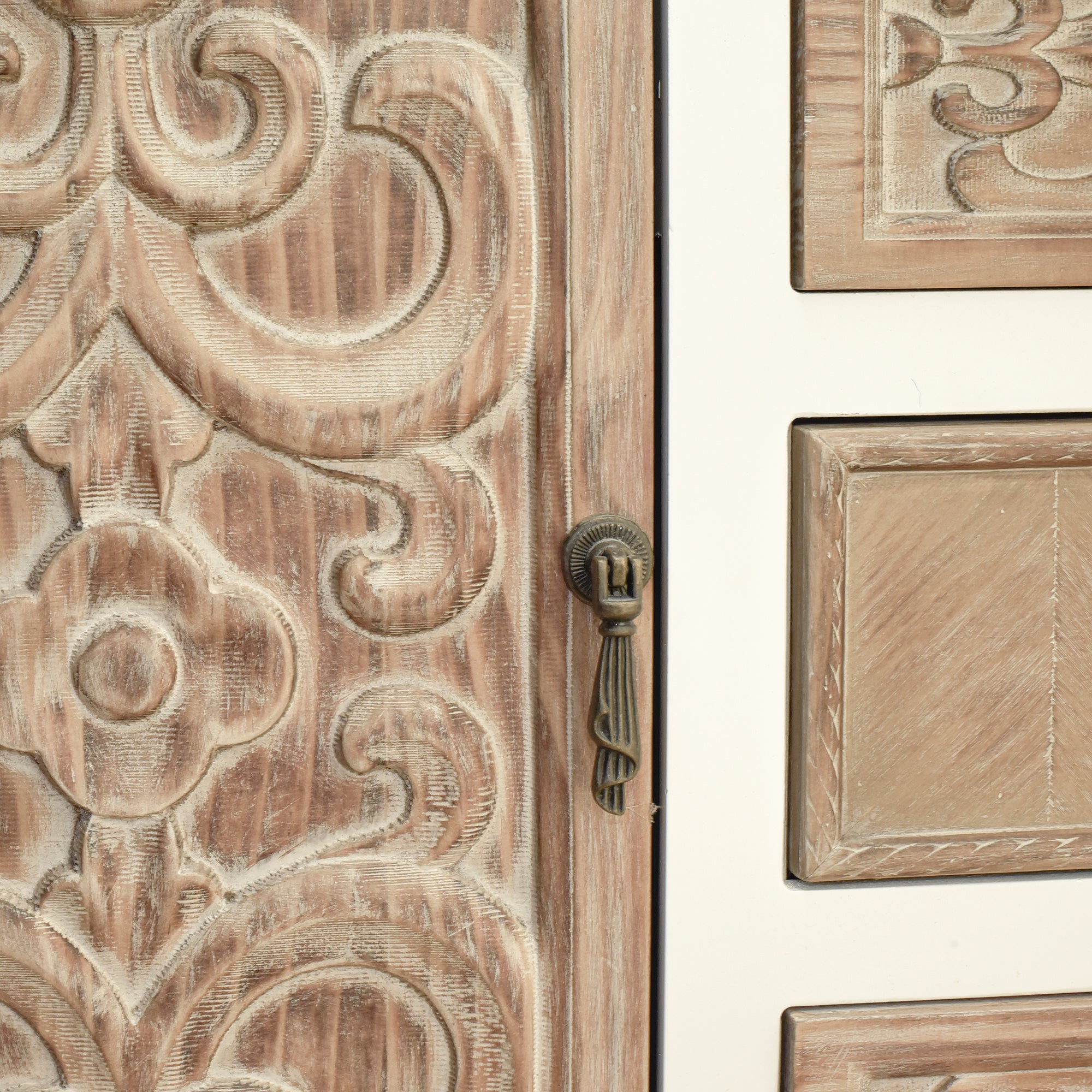 30" Tall Wood 5-drawer Accent Cabinet in Natural