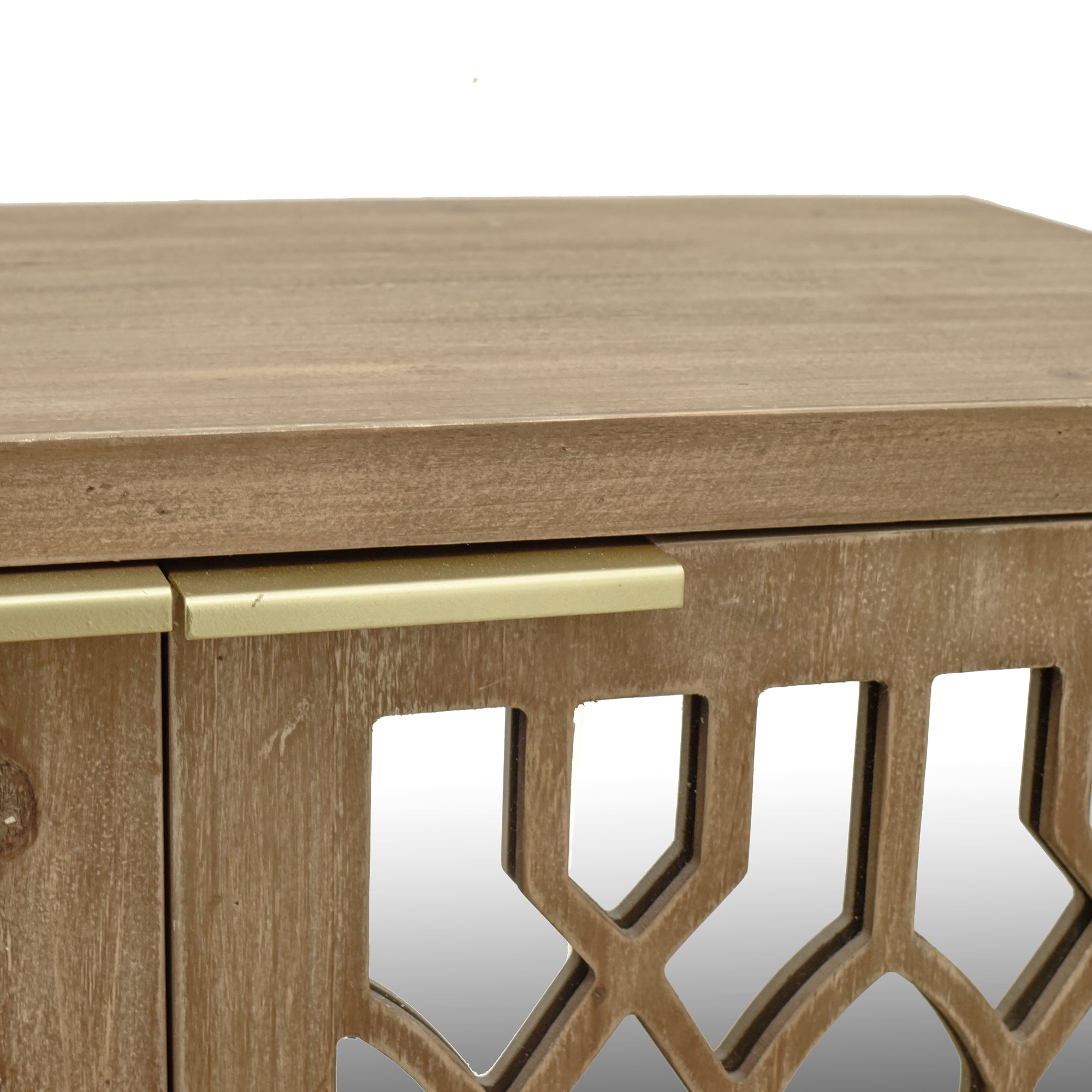 29" Tall Wood 2-door Accent Cabinet in Natural