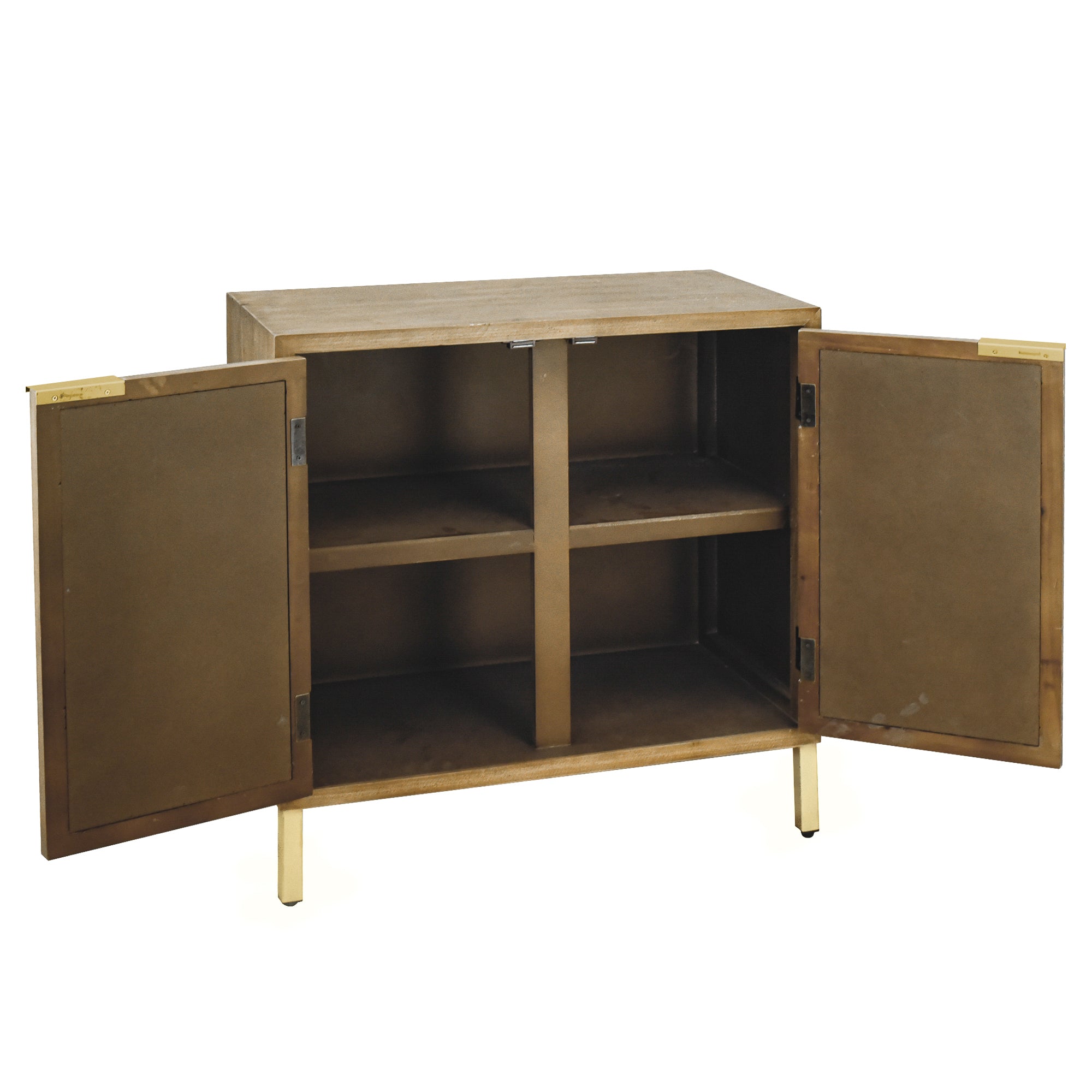 29" Tall Wood 2-door Accent Cabinet in Natural
