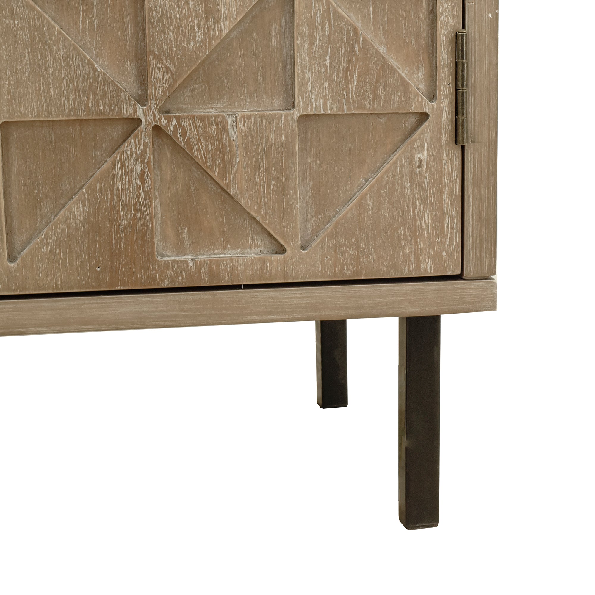 29" Tall Wood 2-door Accent Cabinet in Natural