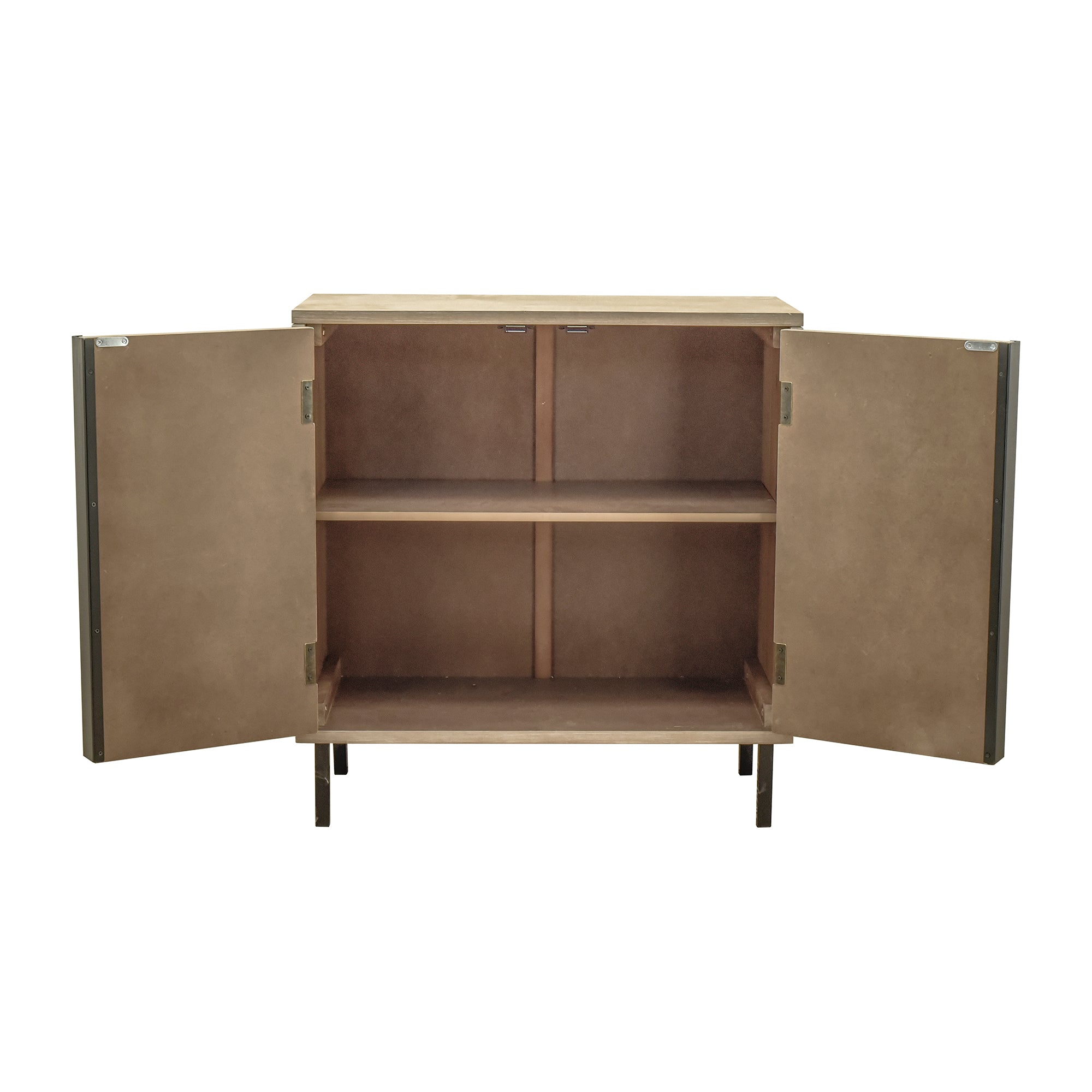 29" Tall Wood 2-door Accent Cabinet in Natural