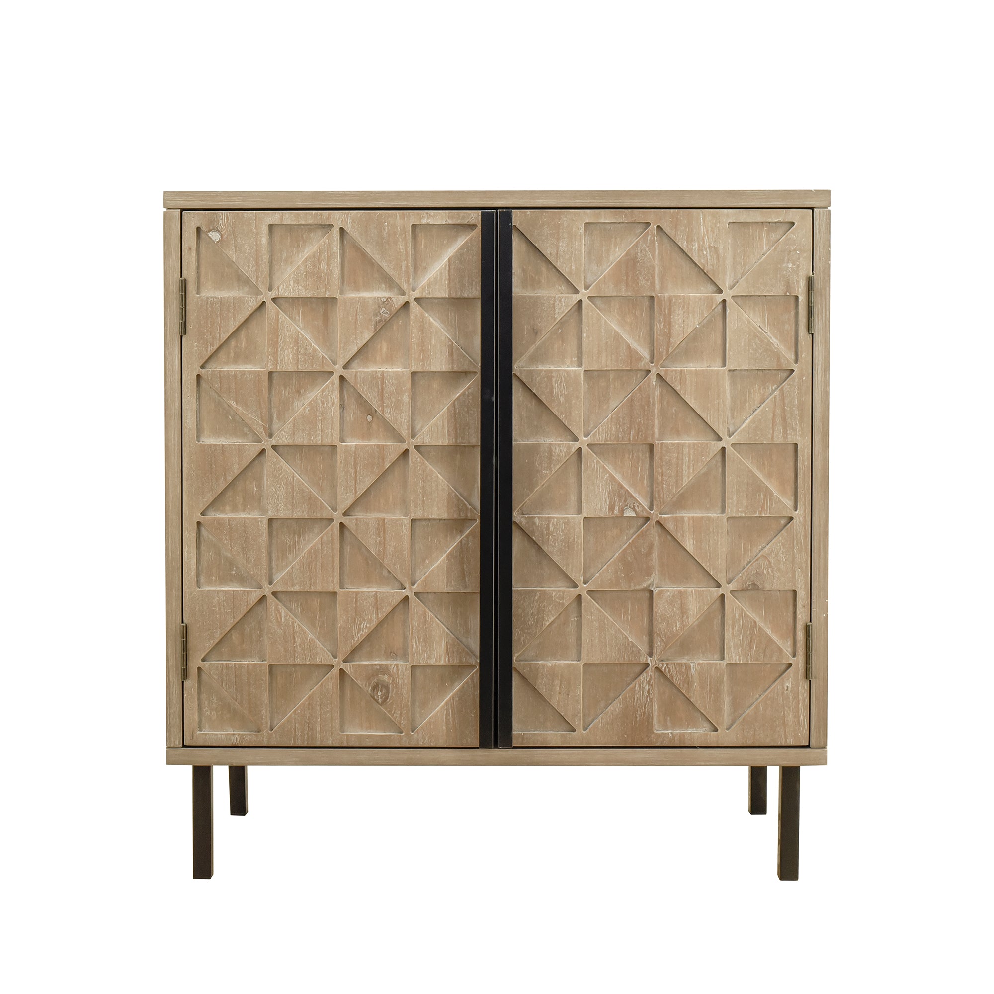 29" Tall Wood 2-door Accent Cabinet in Natural
