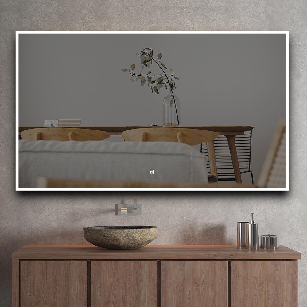 3041Rectangular Frameless Wall-Mount Anti-Fog LED Light Bathroom Vanity Mirror