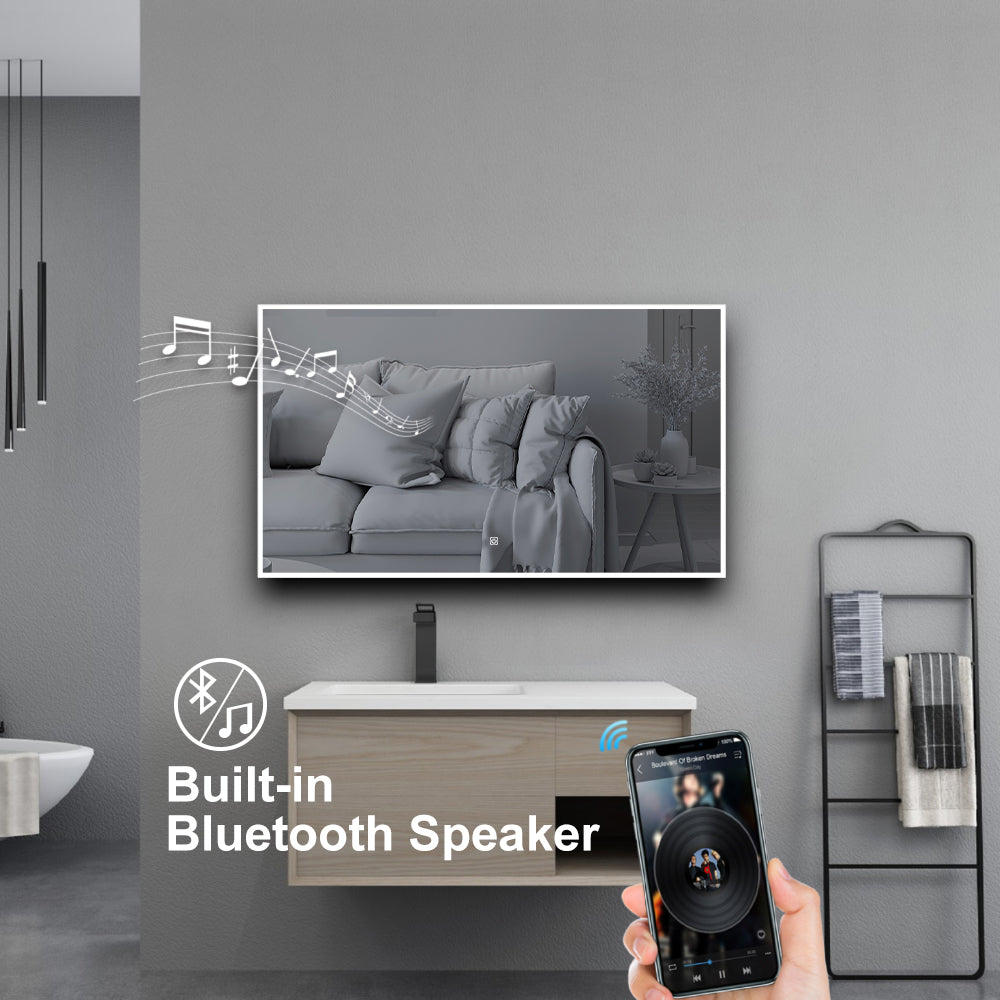 3041Rectangular Frameless Wall-Mount Anti-Fog LED Light Bathroom Vanity Mirror