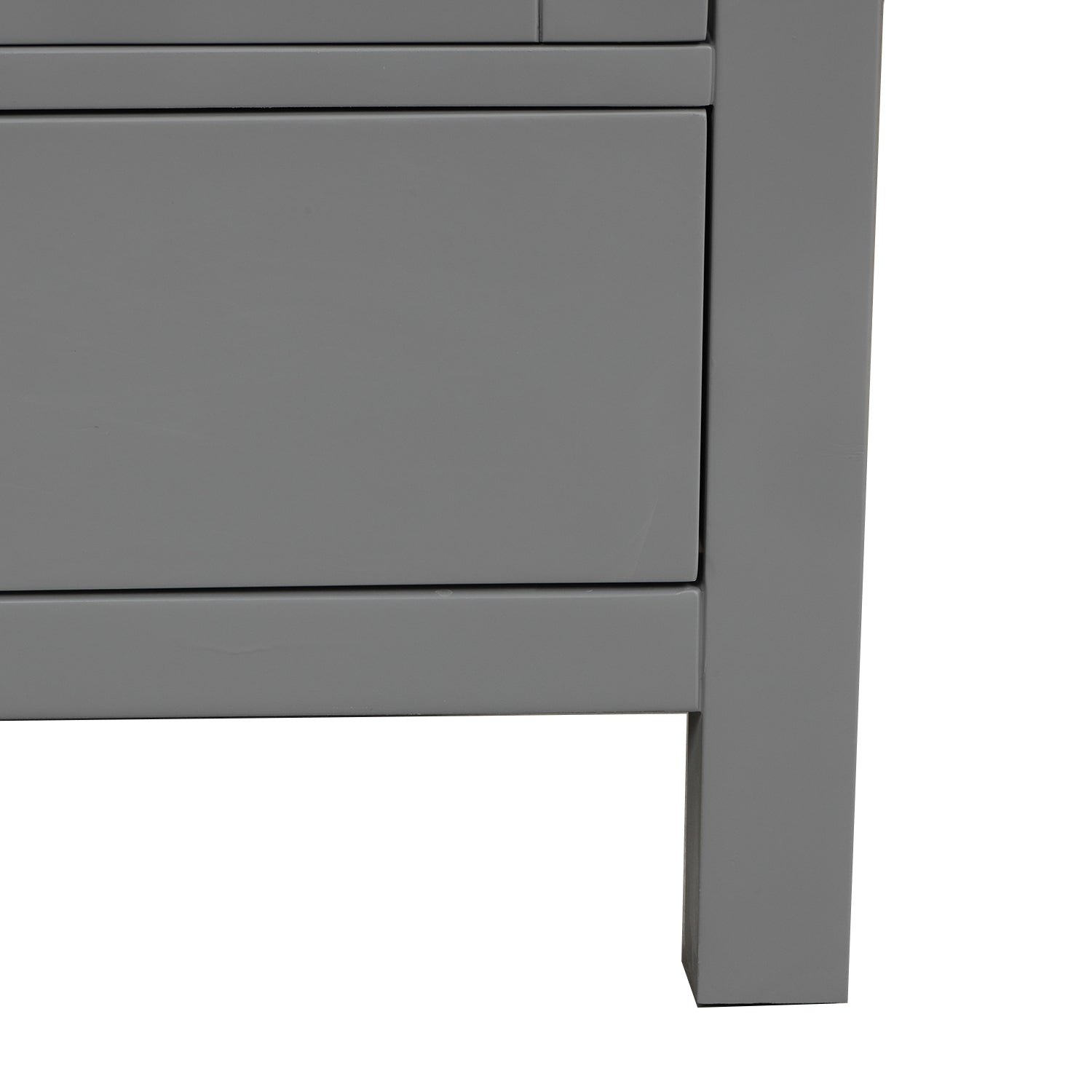 30 in. W x 22 in. D x 33 in. H Bath Vanity in Grey with Carrara White Marble Top