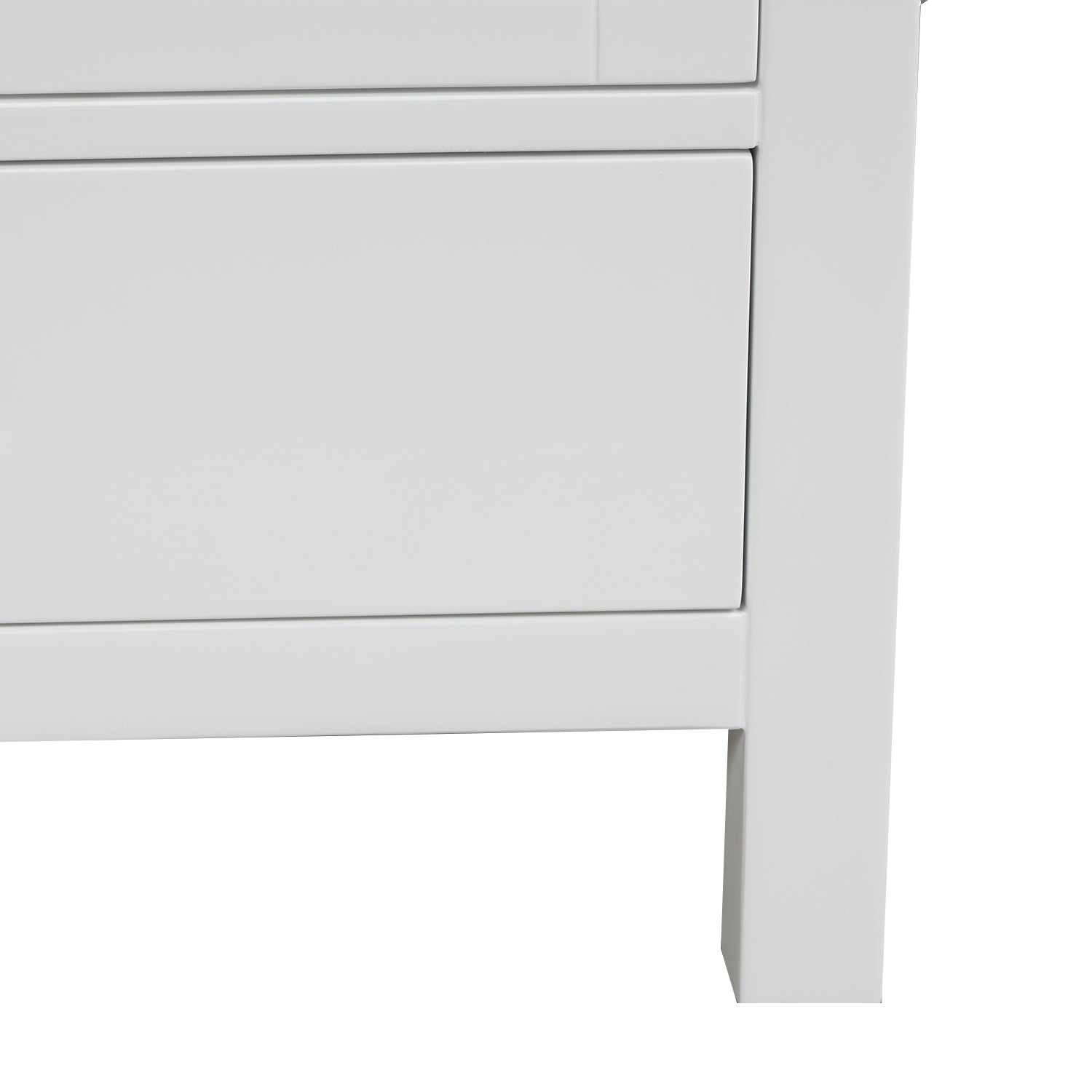 36 in. W x 22 in. D x 33 in. H Bath Vanity in White with Carrara White Marble Top