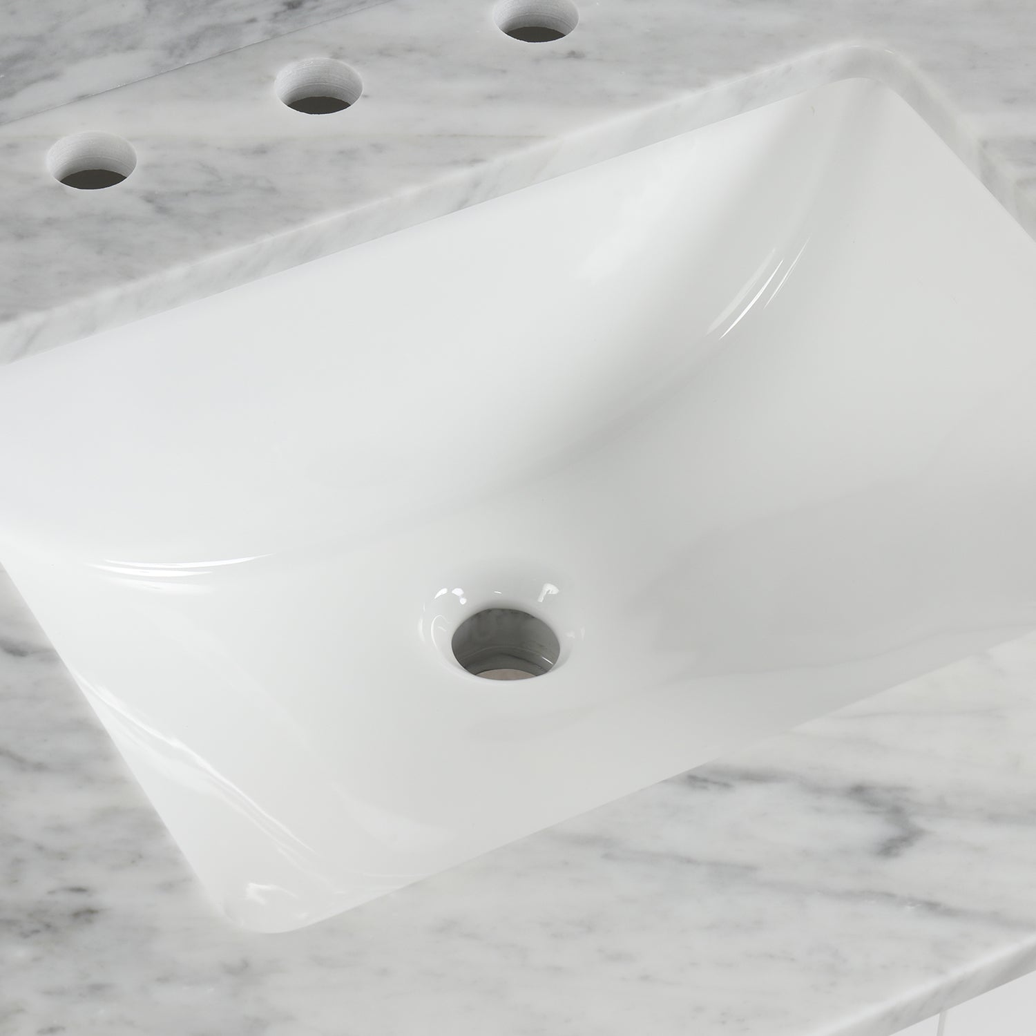 30 in. W x 22 in. D x 33 in. H Bath Vanity in White with Carrara White Marble Top